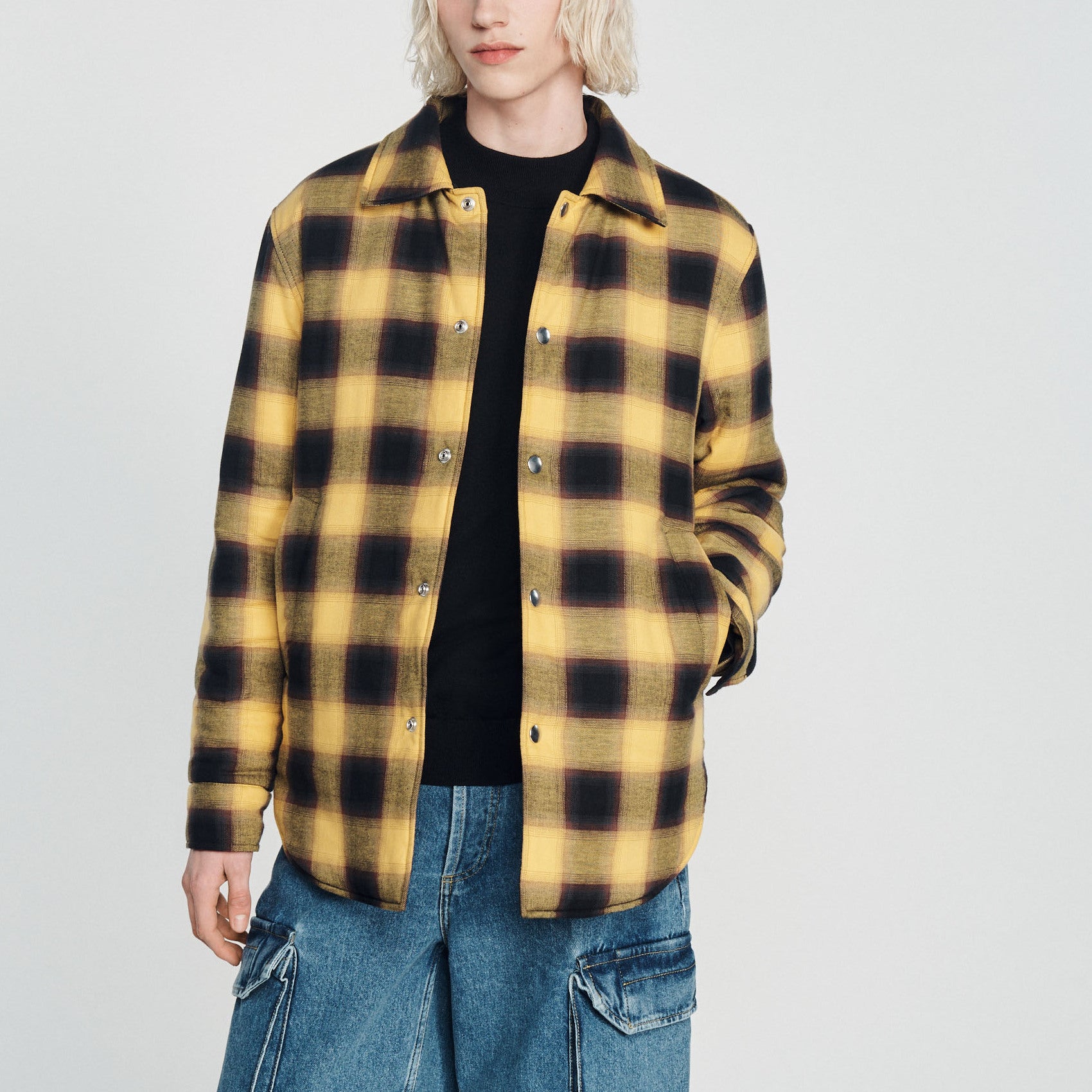 Blouson matelassé à carreaux Sandro seconde main