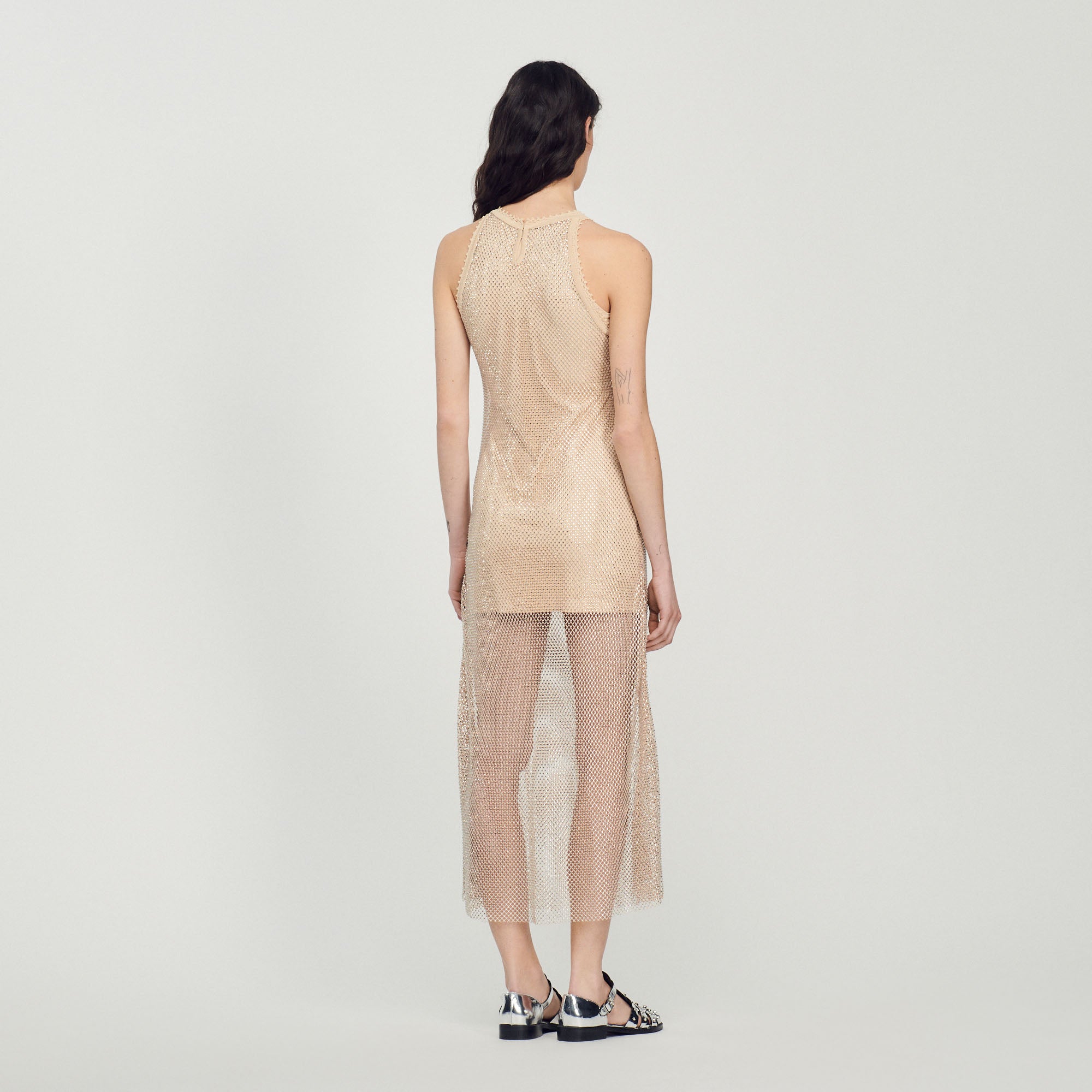 Robe longue résille brillante Sandro seconde main