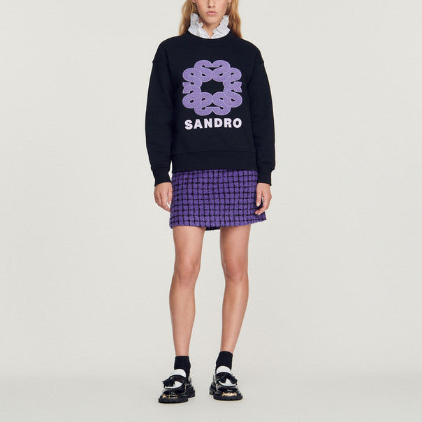 Sweat à motifs contrastés Sandro Sandro seconde main