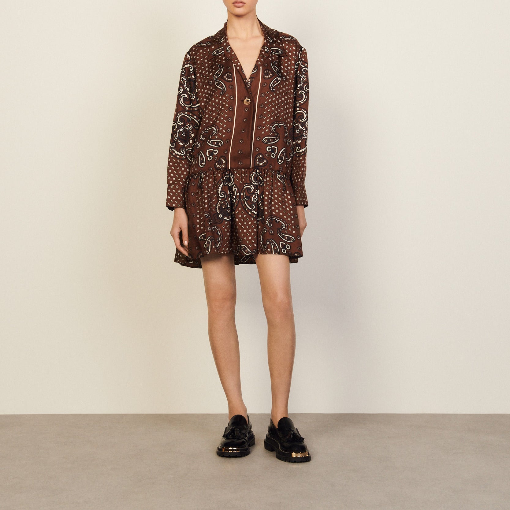 Robe Marron Foncé Sandro seconde main