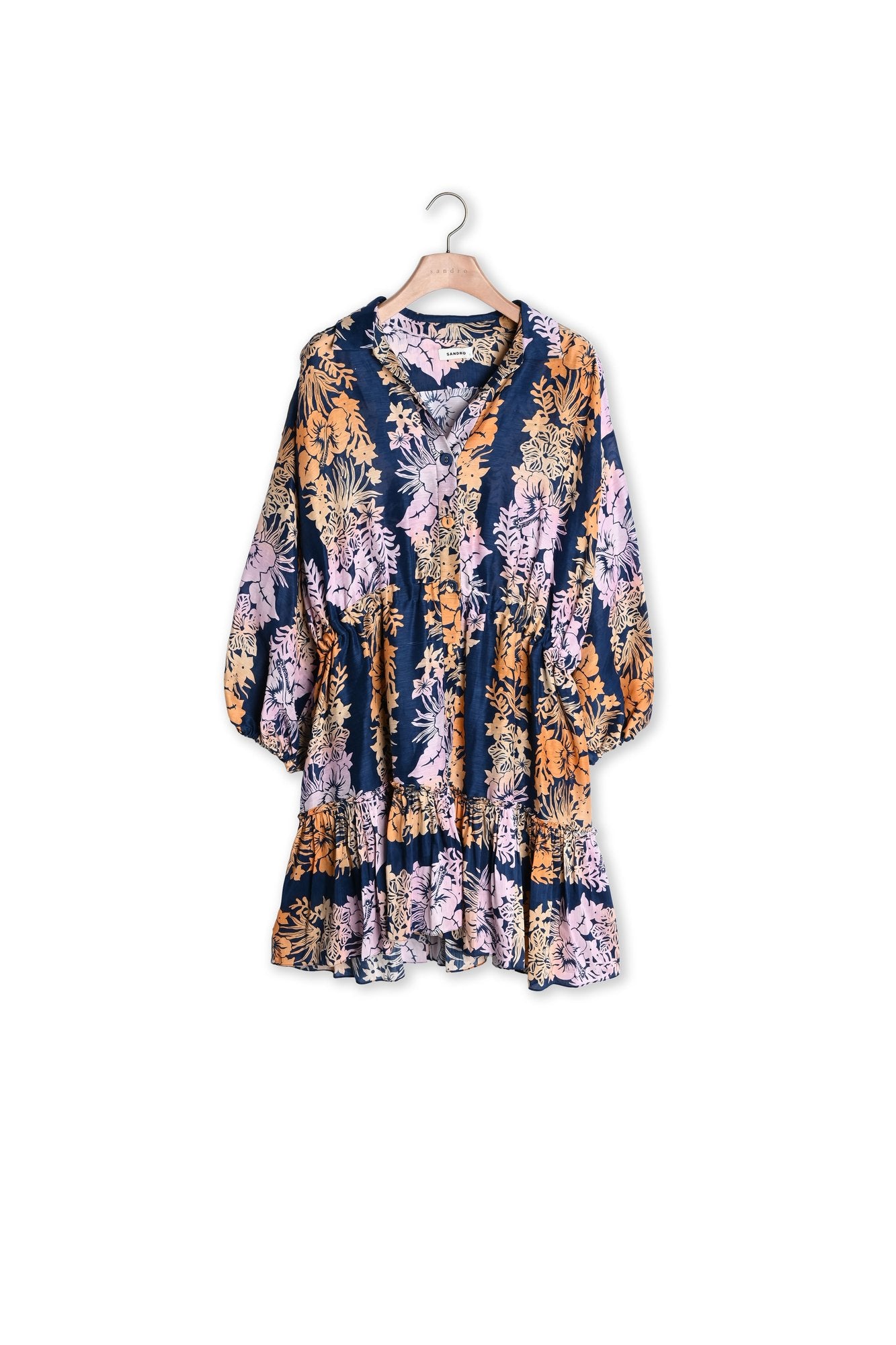 Robe courte imprimée Hawaï Sandro seconde main