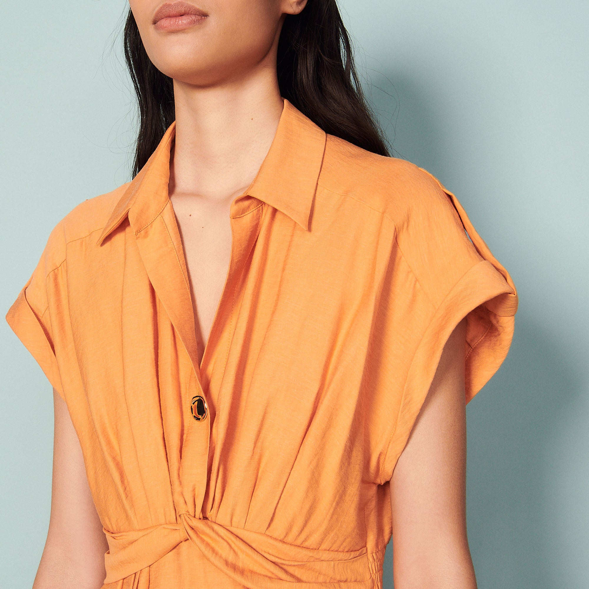 Robe courte en lin Sandro seconde main