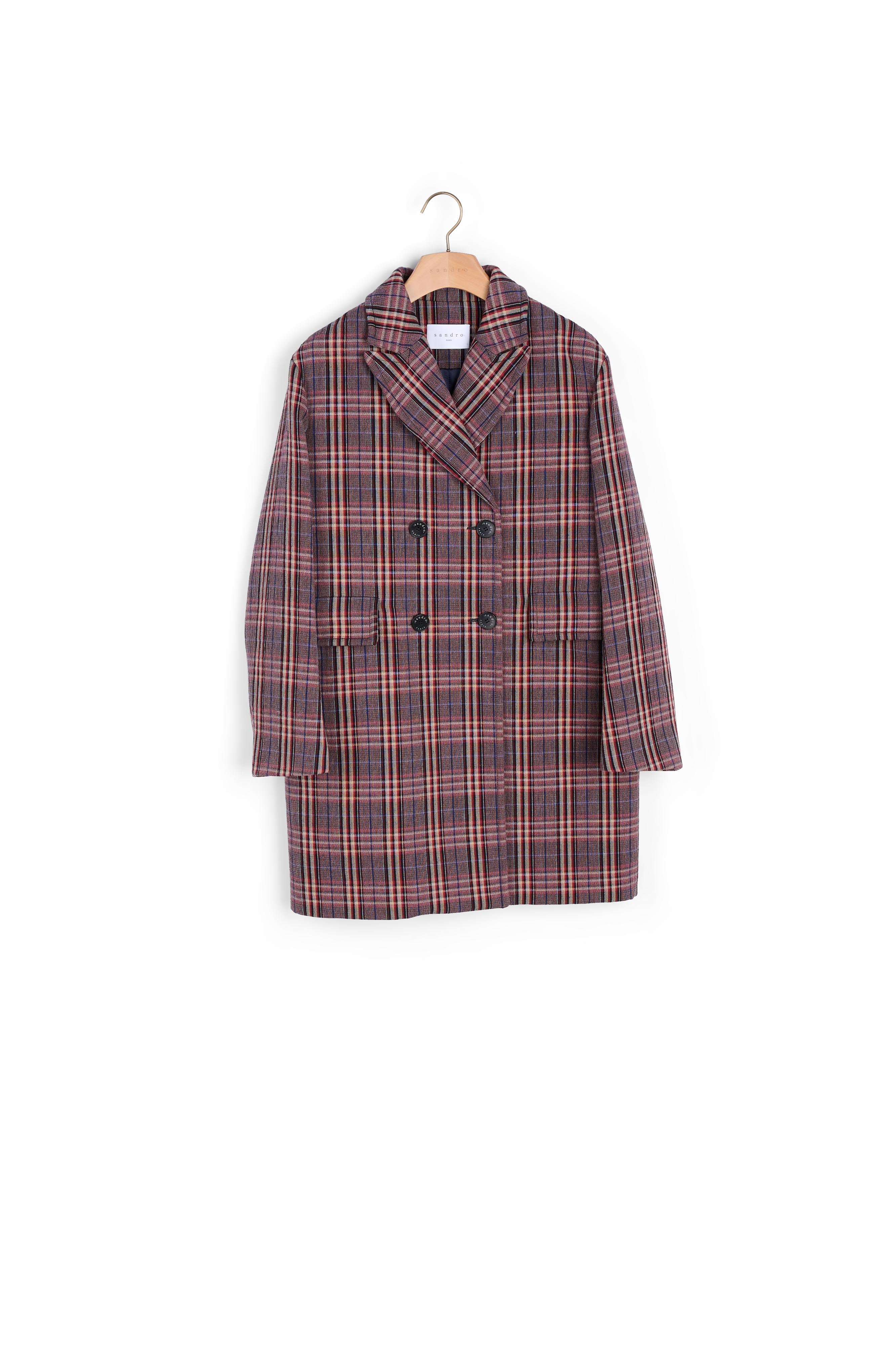 Manteau en coton mélangé imprimé Sandro seconde main