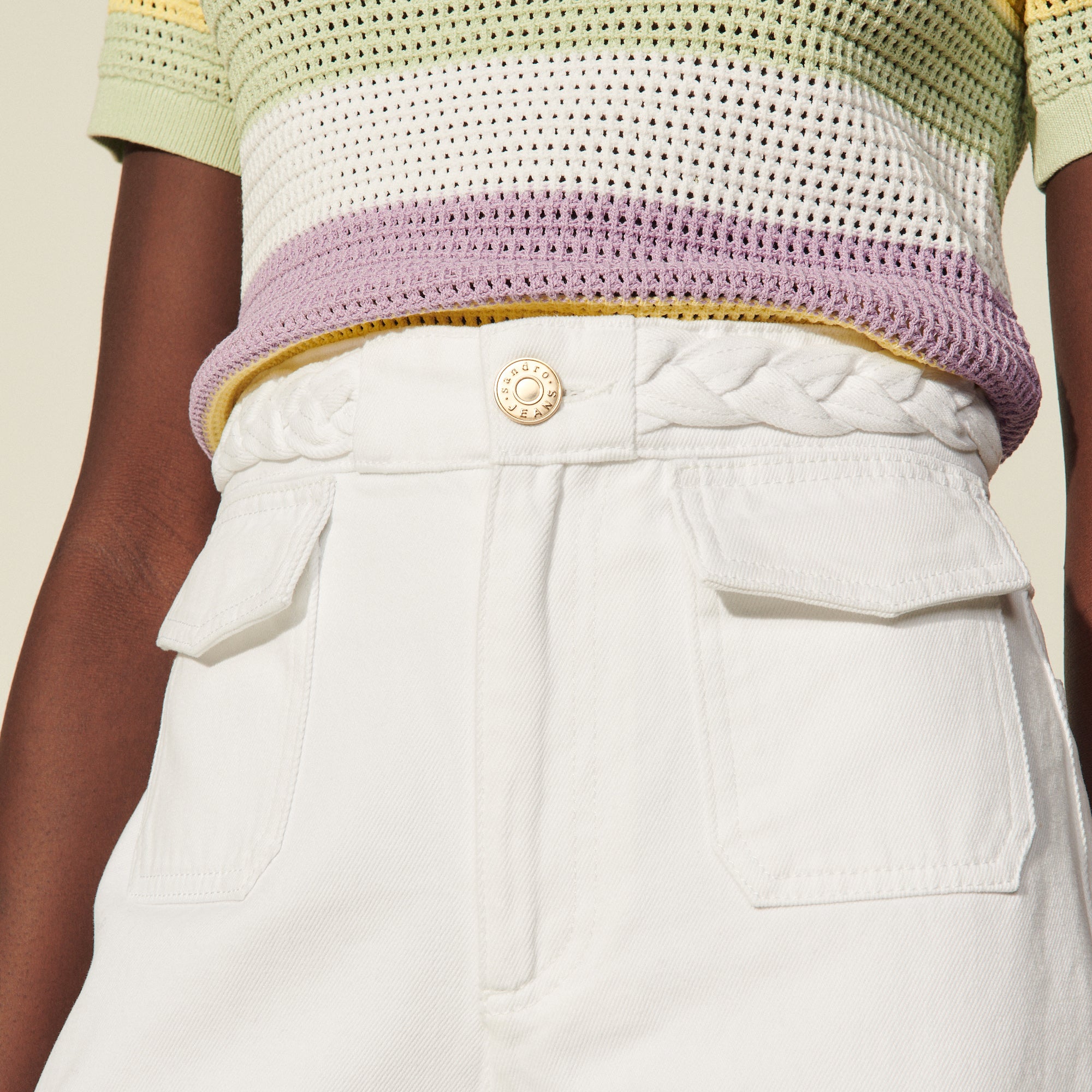 Jean à ceinture tressée Sandro seconde main