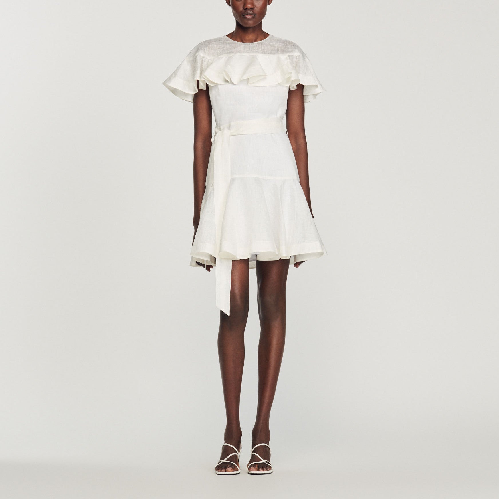 Robe courte à volant Sandro seconde main