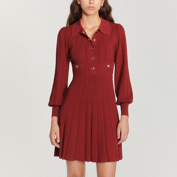 Robe en Maille plissée Sandro seconde main