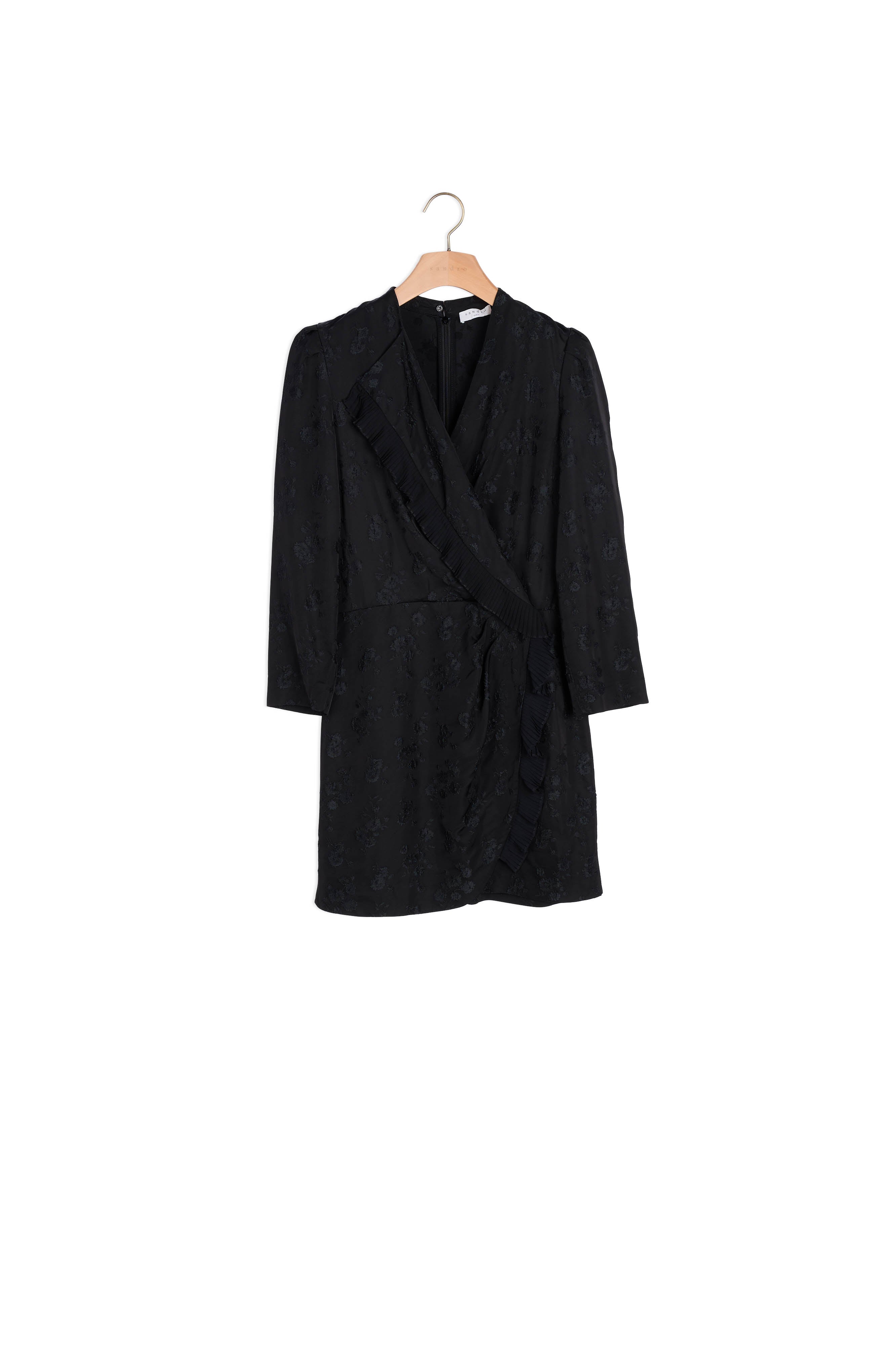 Robe courte portefeuille en jacquard Sandro seconde main