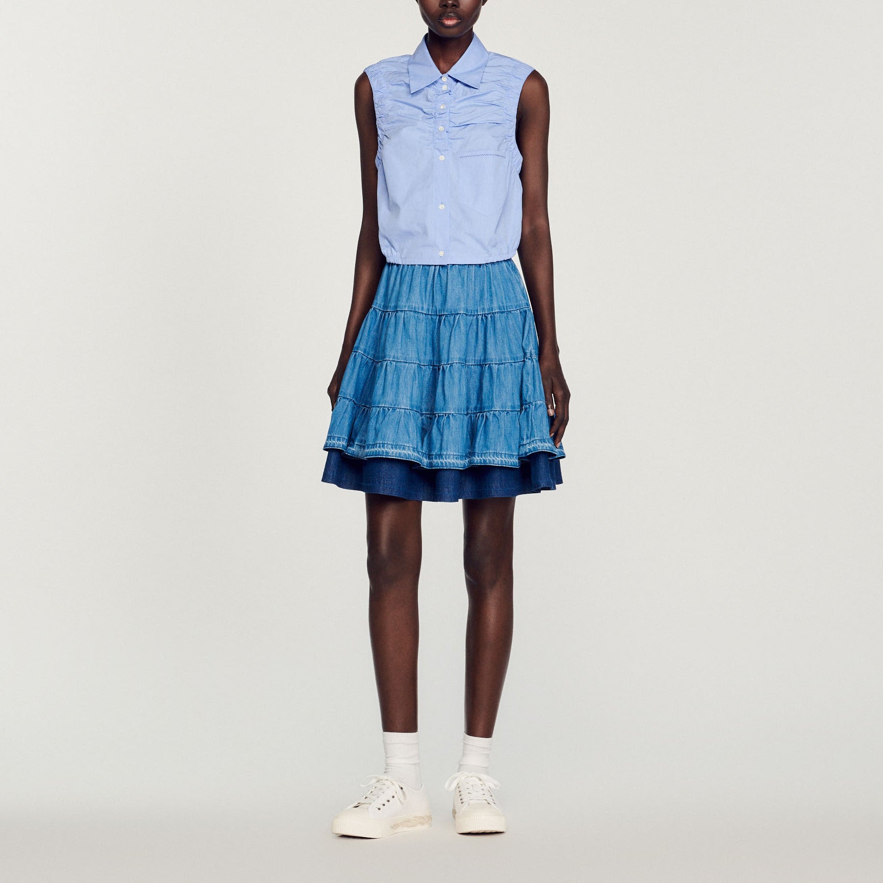 Chemise courte sans manches Sandro seconde main