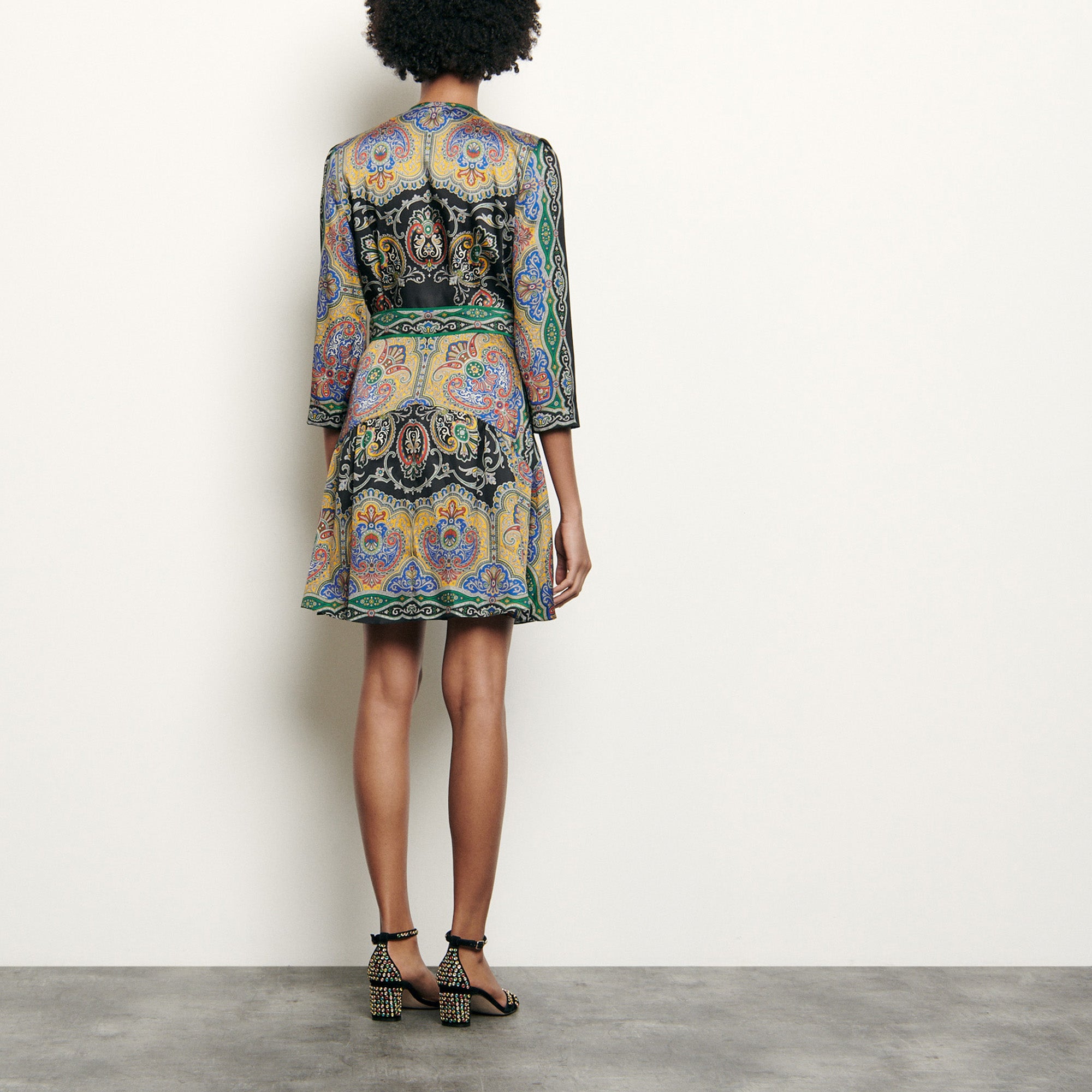 Robe courte imprimée Sandro seconde main