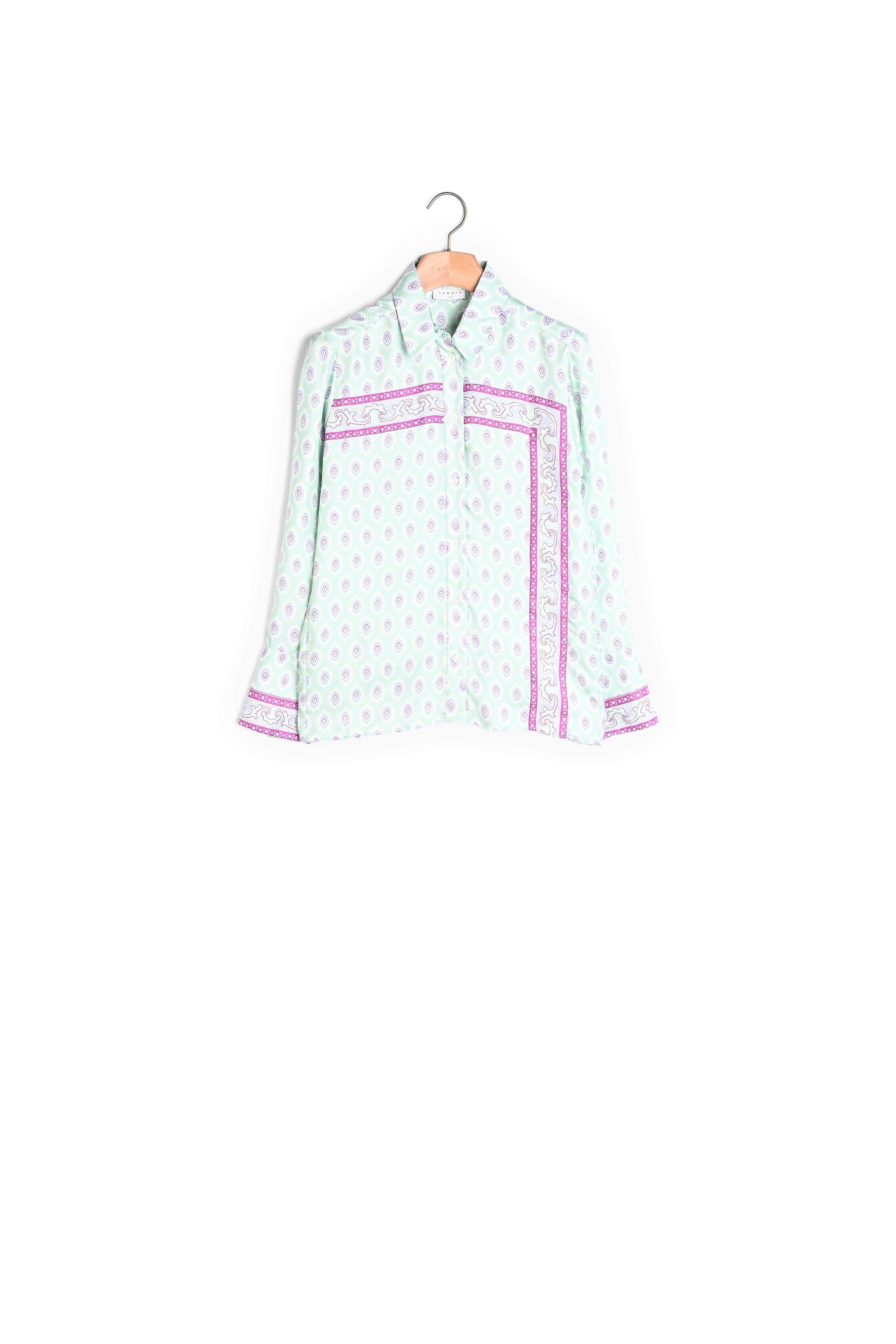 Chemise imprimée en soie Sandro seconde main