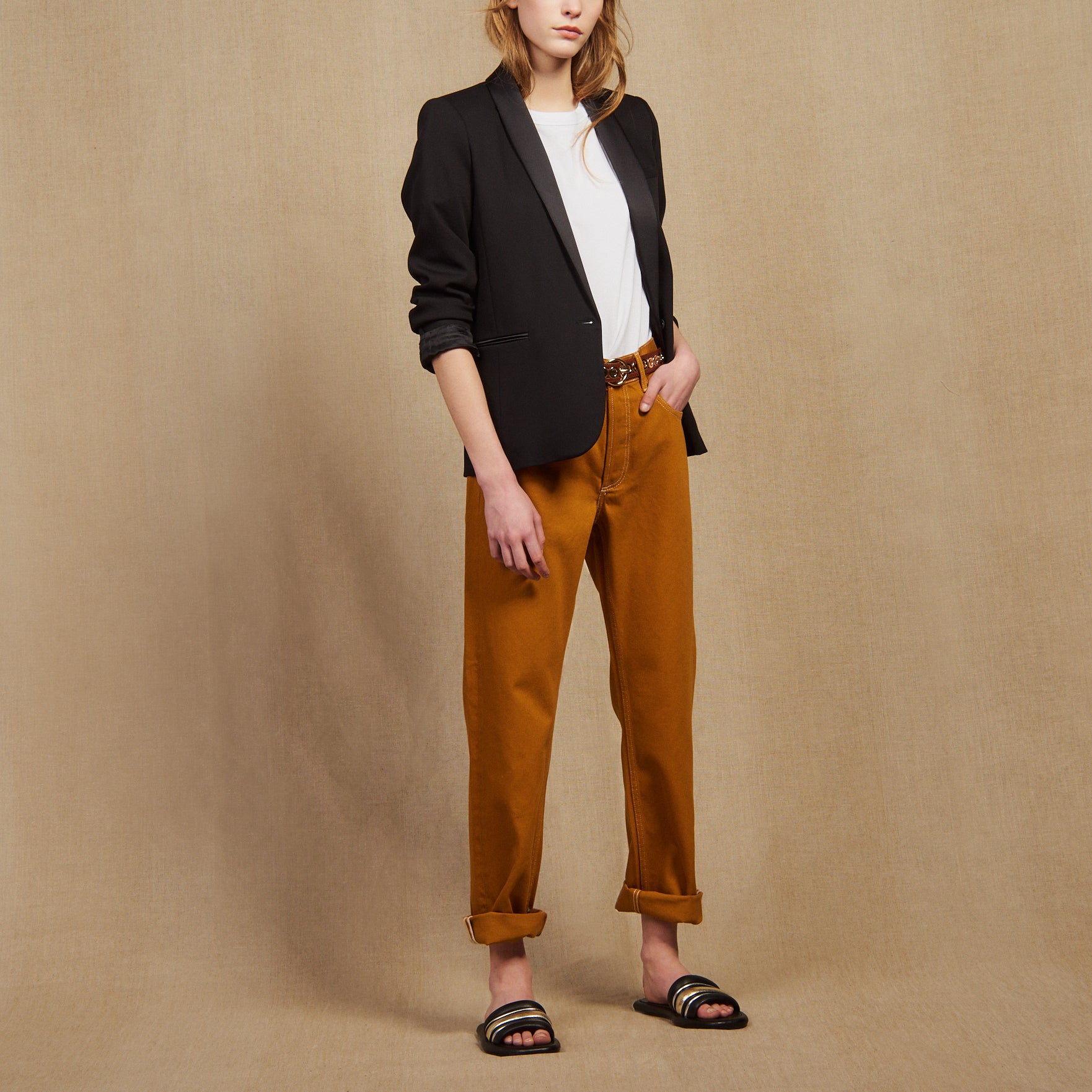 Veste de smoking à empiècement satin Sandro seconde main