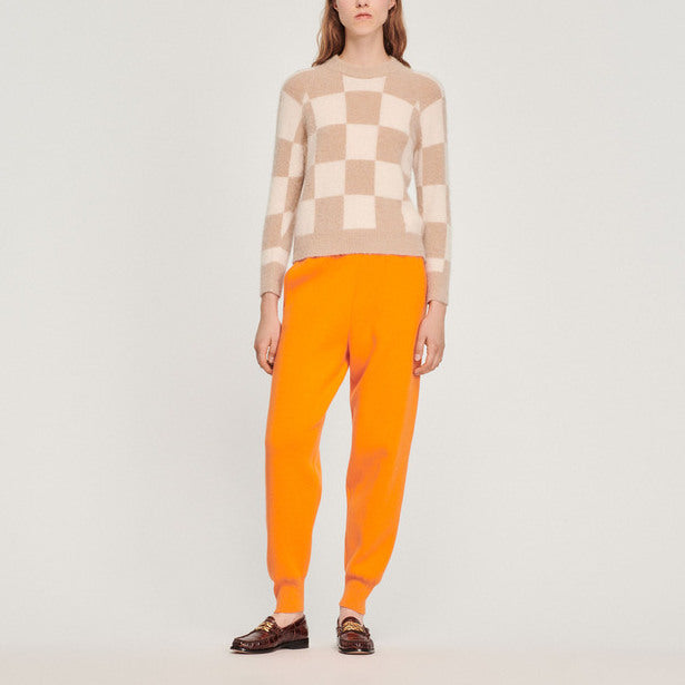 Pull en Maille à motif damier Sandro seconde main