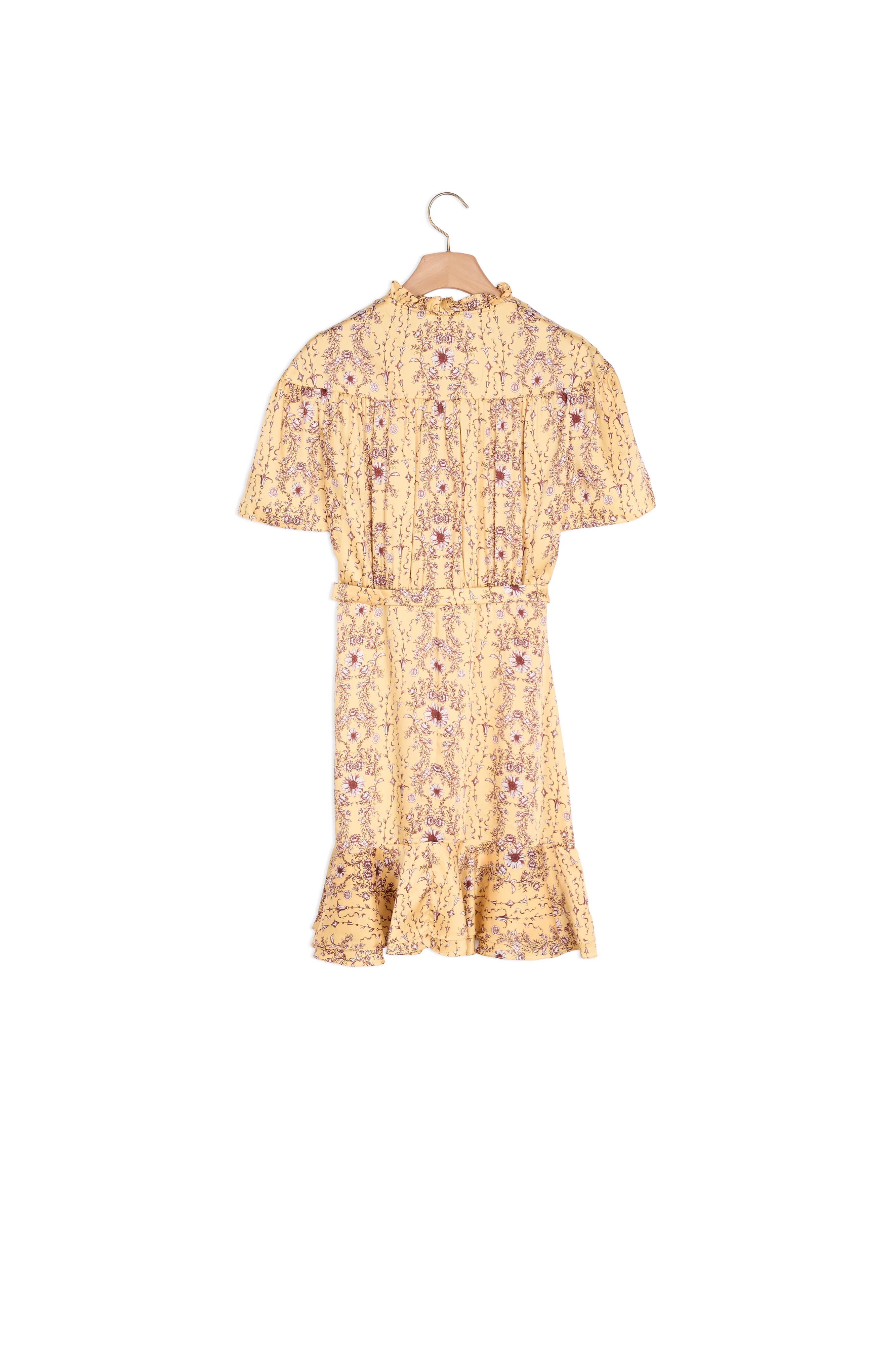 Robe courte imprimée à volants Sandro seconde main