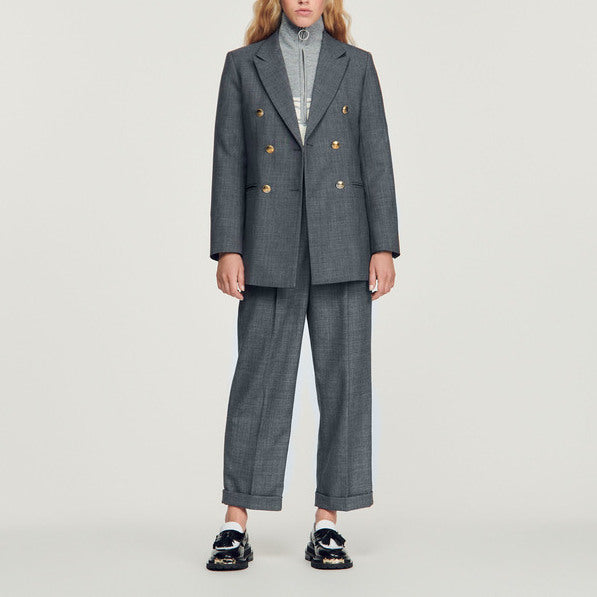 Veste de tailleur à boutonnage croisé Sandro seconde main