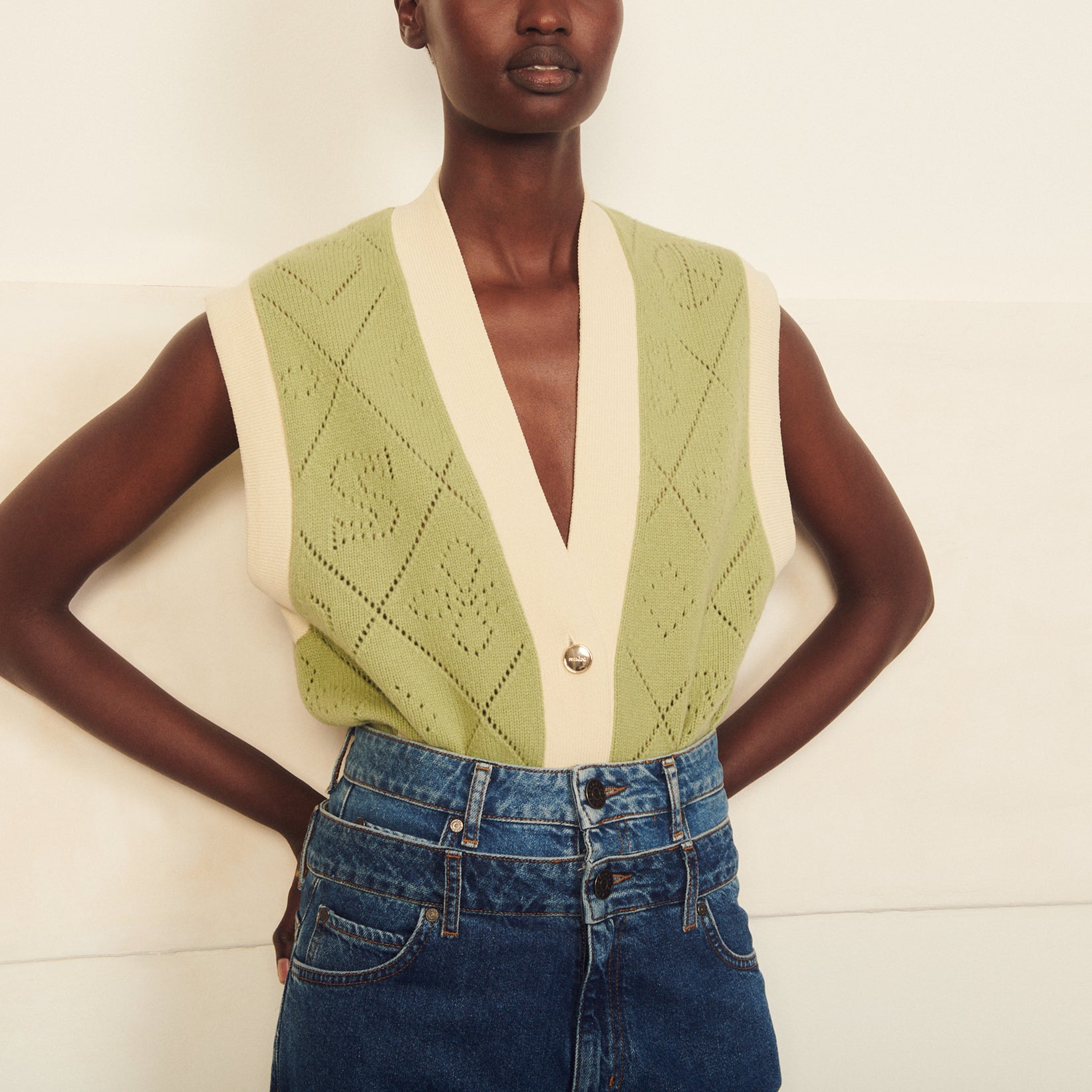 Cardi coat oversize sans manches Sandro seconde main