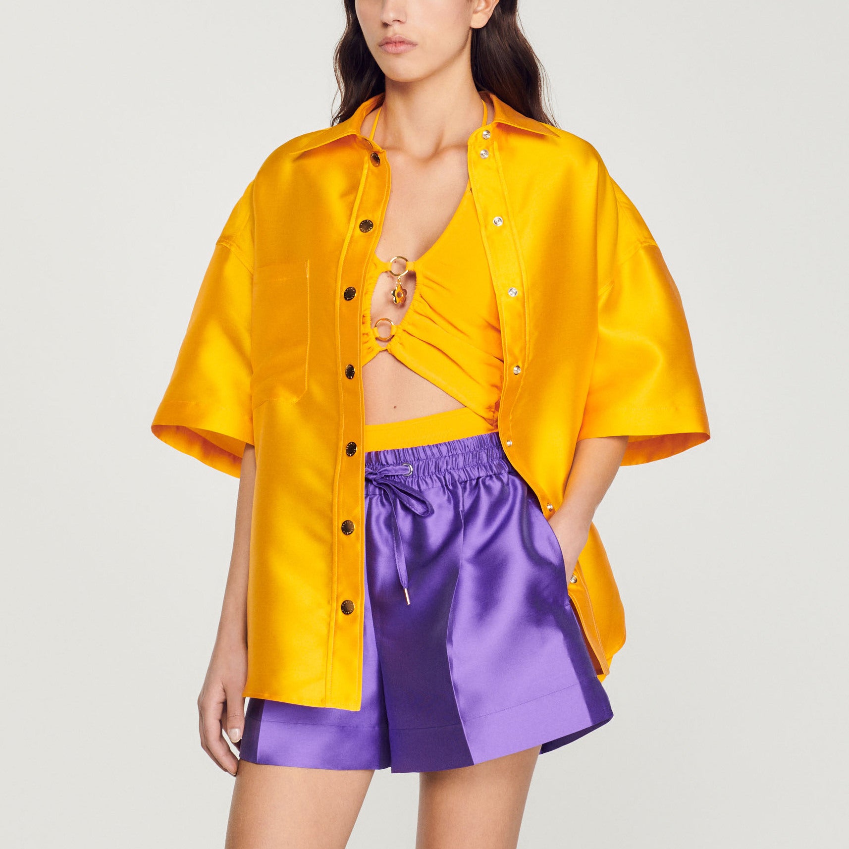 Chemise oversized satinée Sandro seconde main