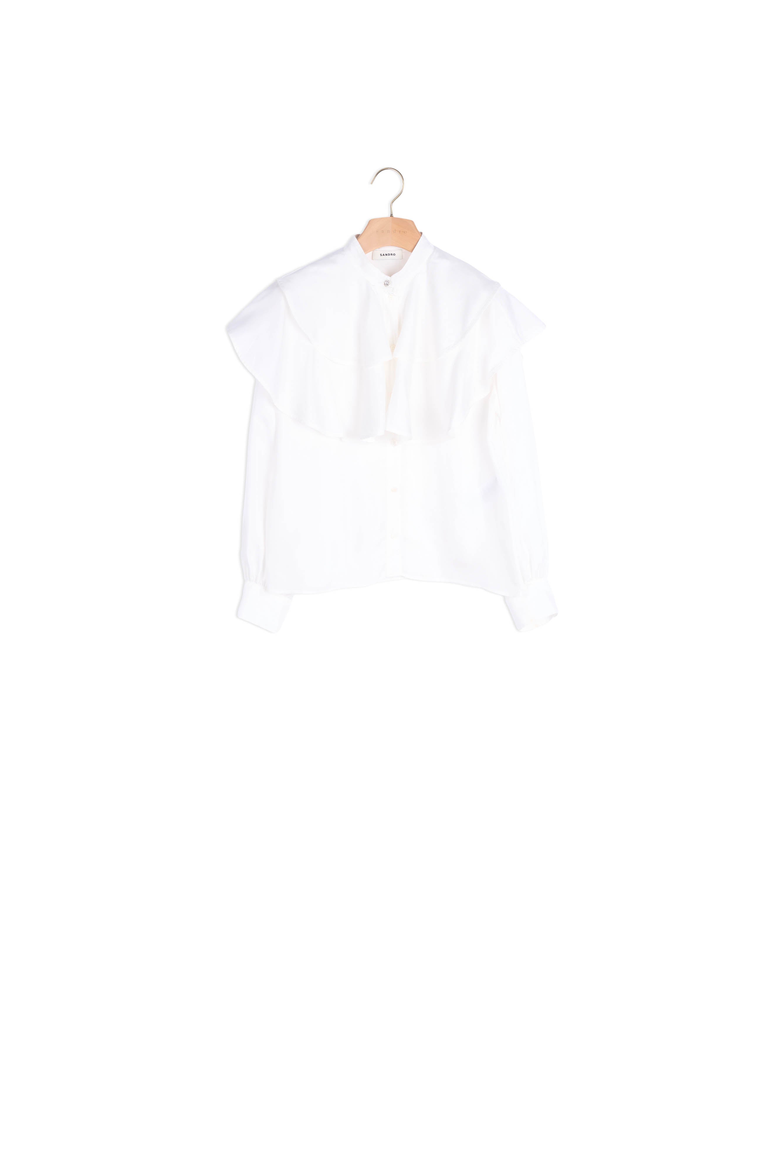 Chemise en soie à volants Sandro seconde main