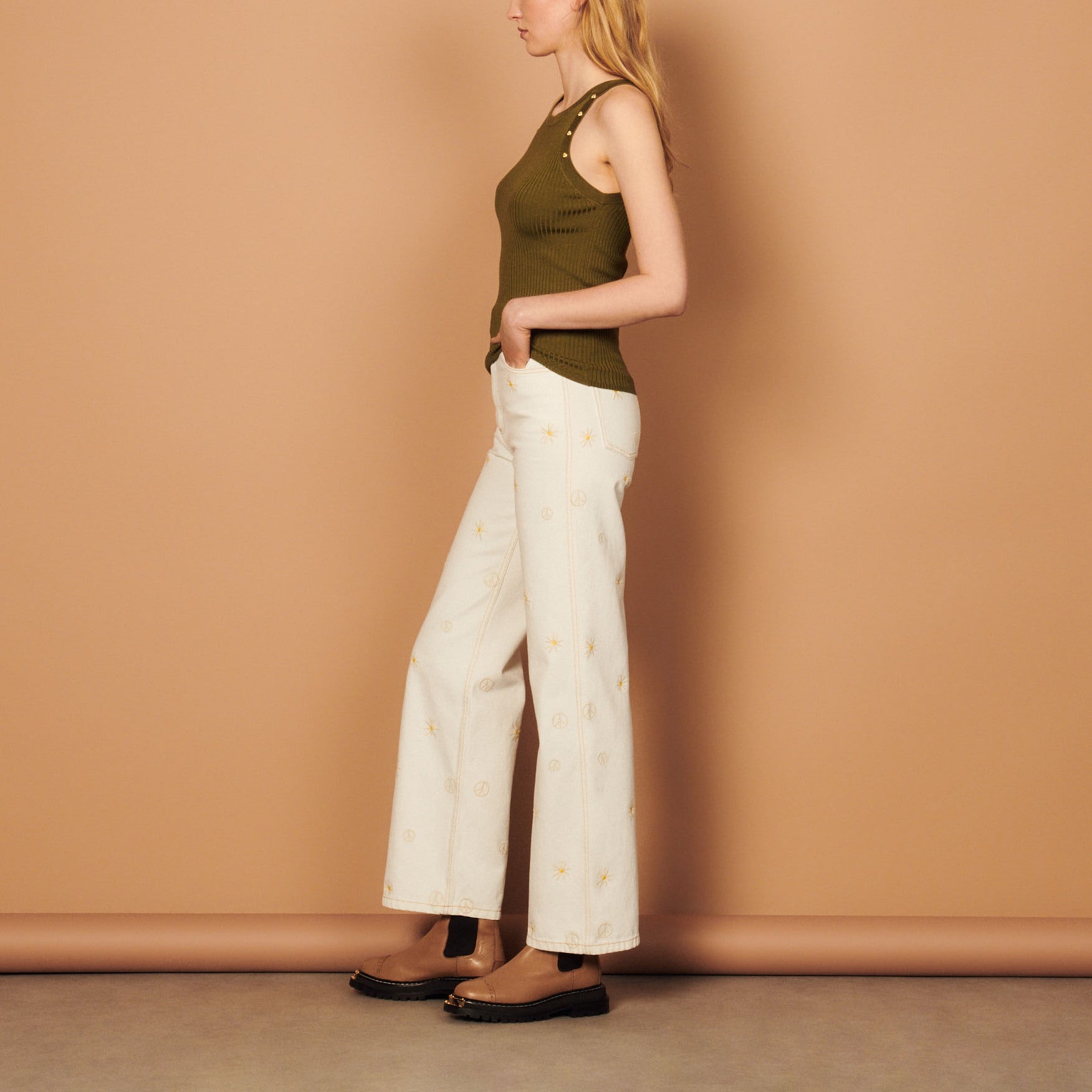 Débardeur à rivets en métal Sandro seconde main