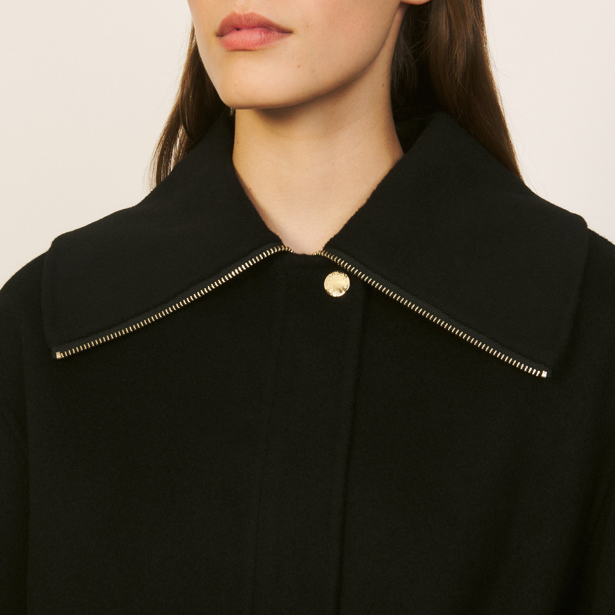 Outerwear Noir Sandro seconde main