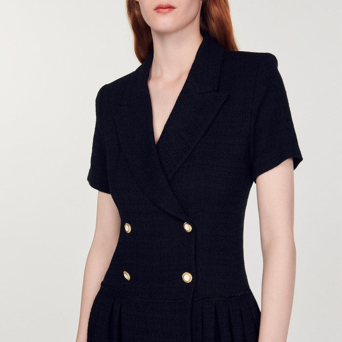 Robe courte en tweed Sandro seconde main