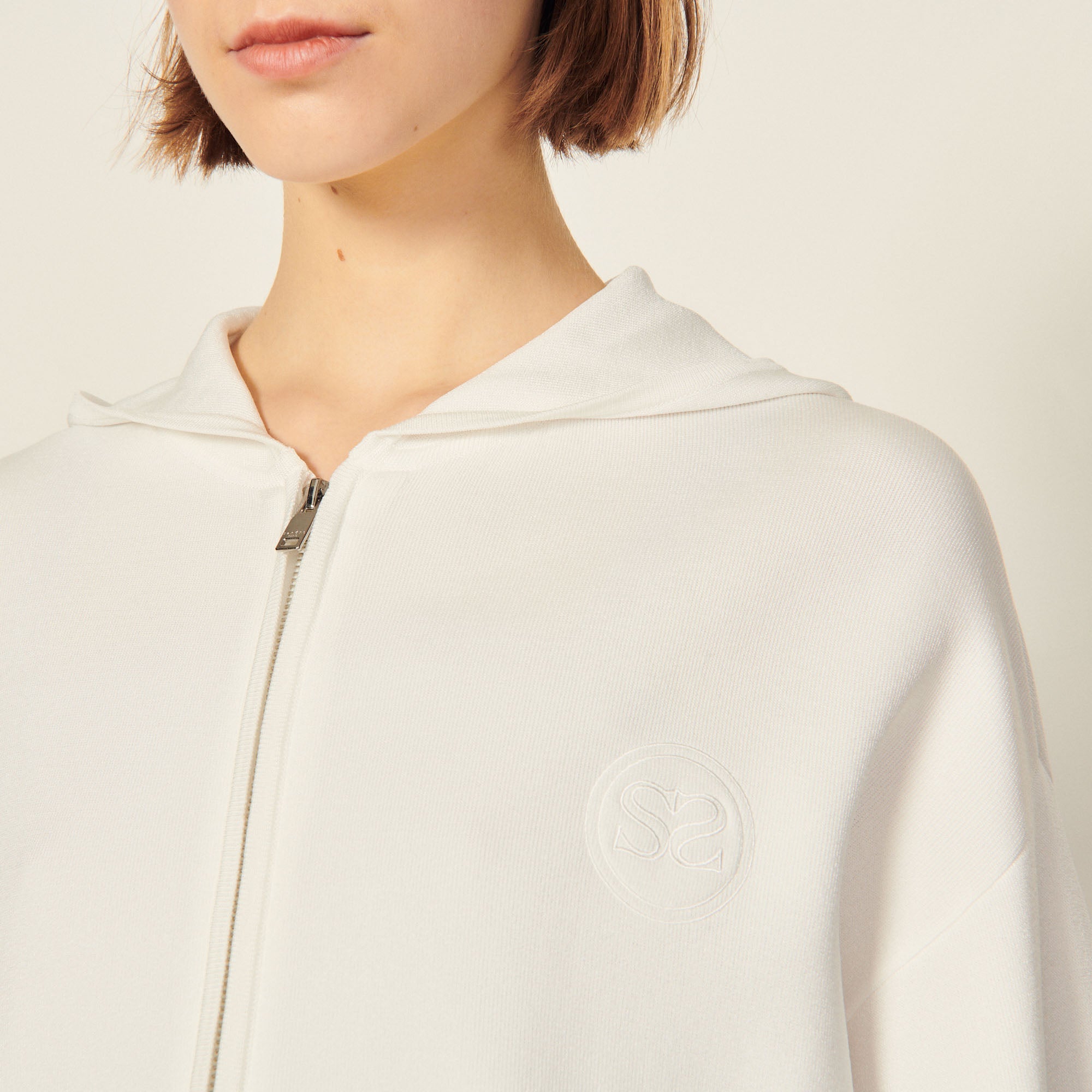 Hoodie zippé brodé Sandro seconde main