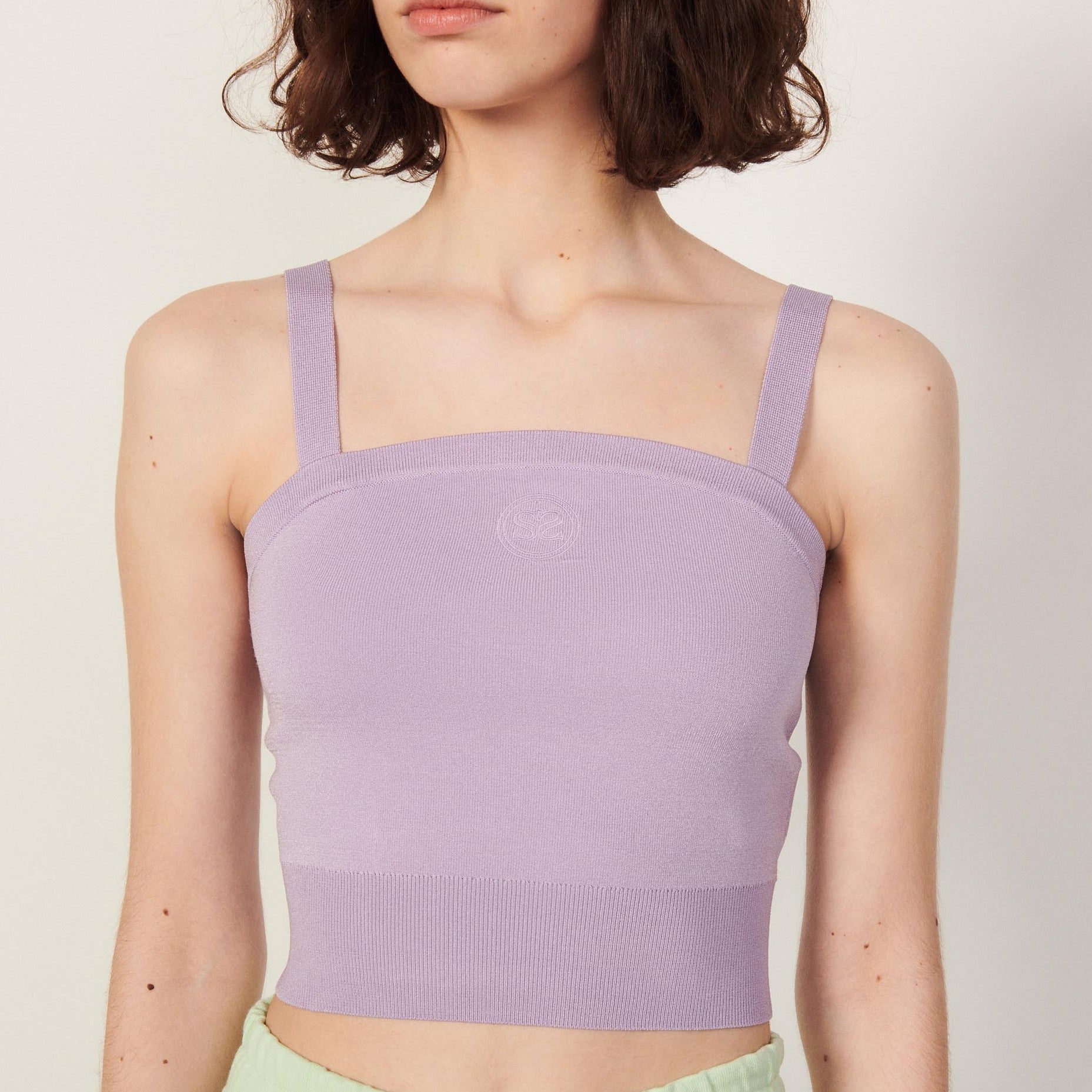 Brassière en Maille brodée Sandro seconde main