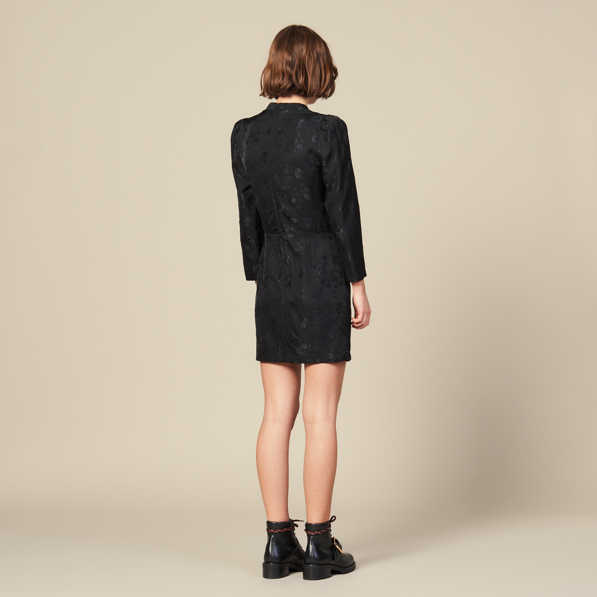 Robe courte portefeuille en jacquard Sandro seconde main