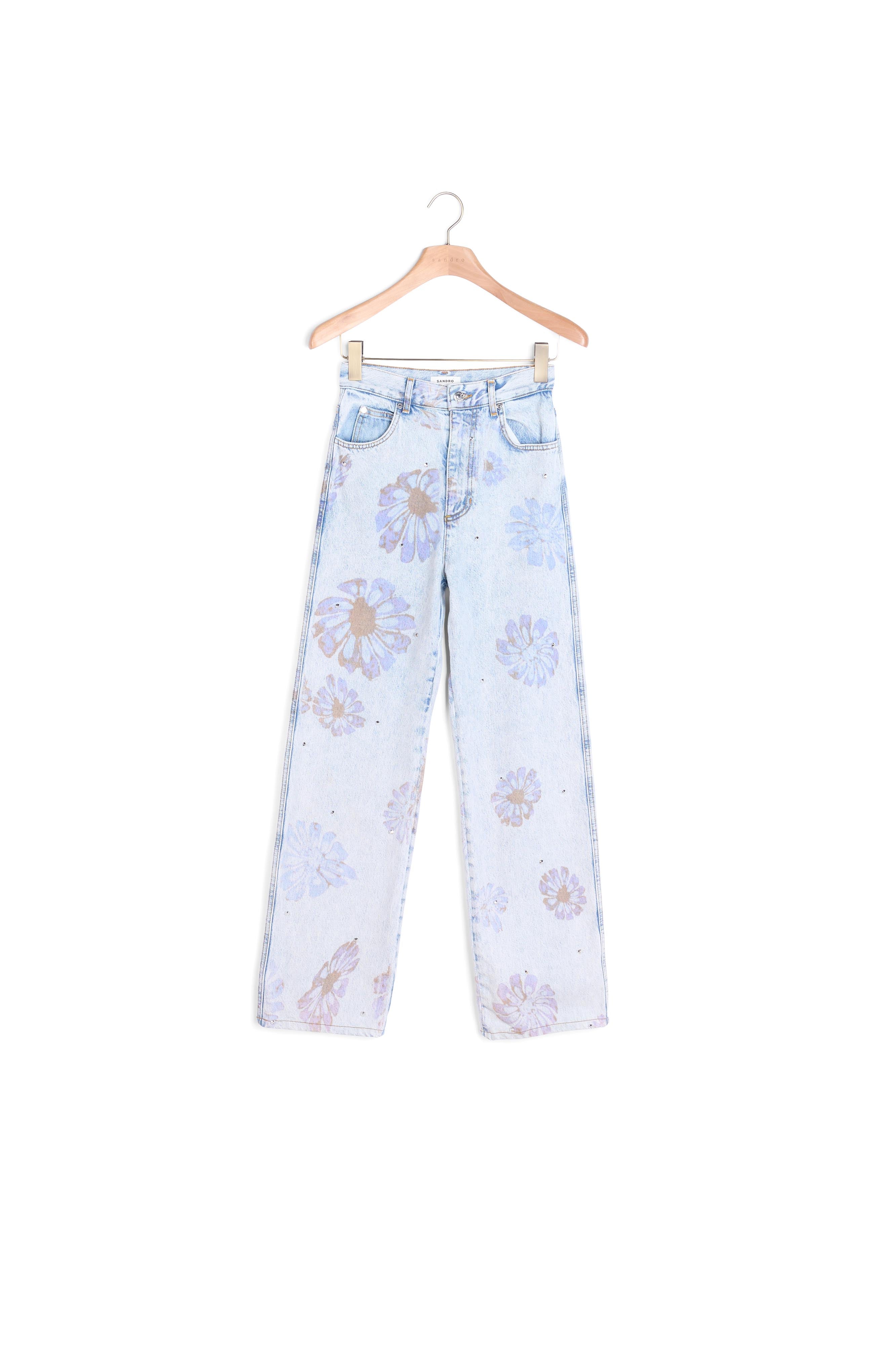 Jean motifs fleurs Sandro seconde main