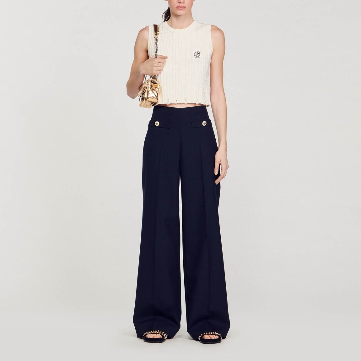 Pantalon large Sandro seconde main