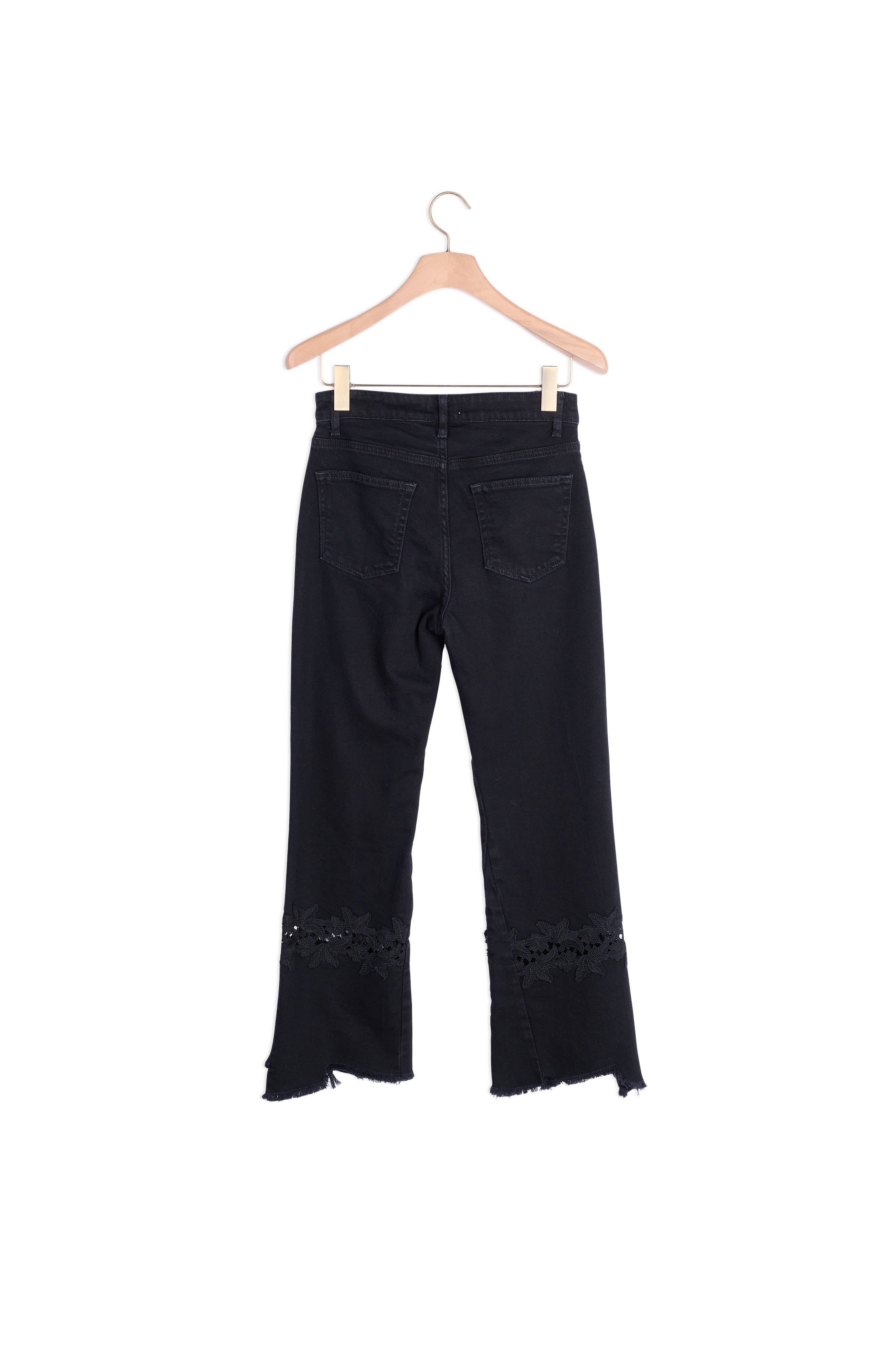 Jean évasé avec empiècement dentelle Sandro seconde main