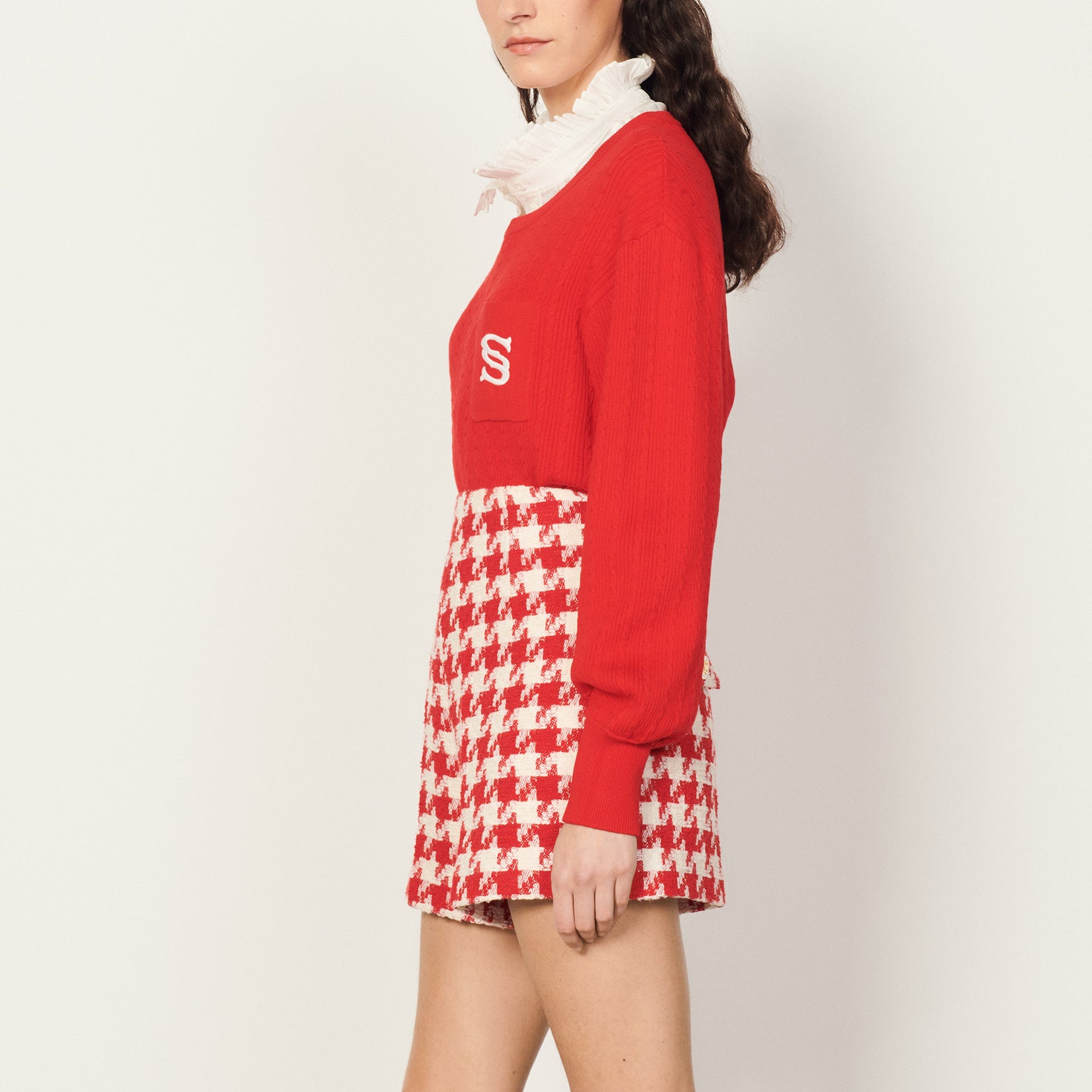 Short en pied de poule Sandro seconde main