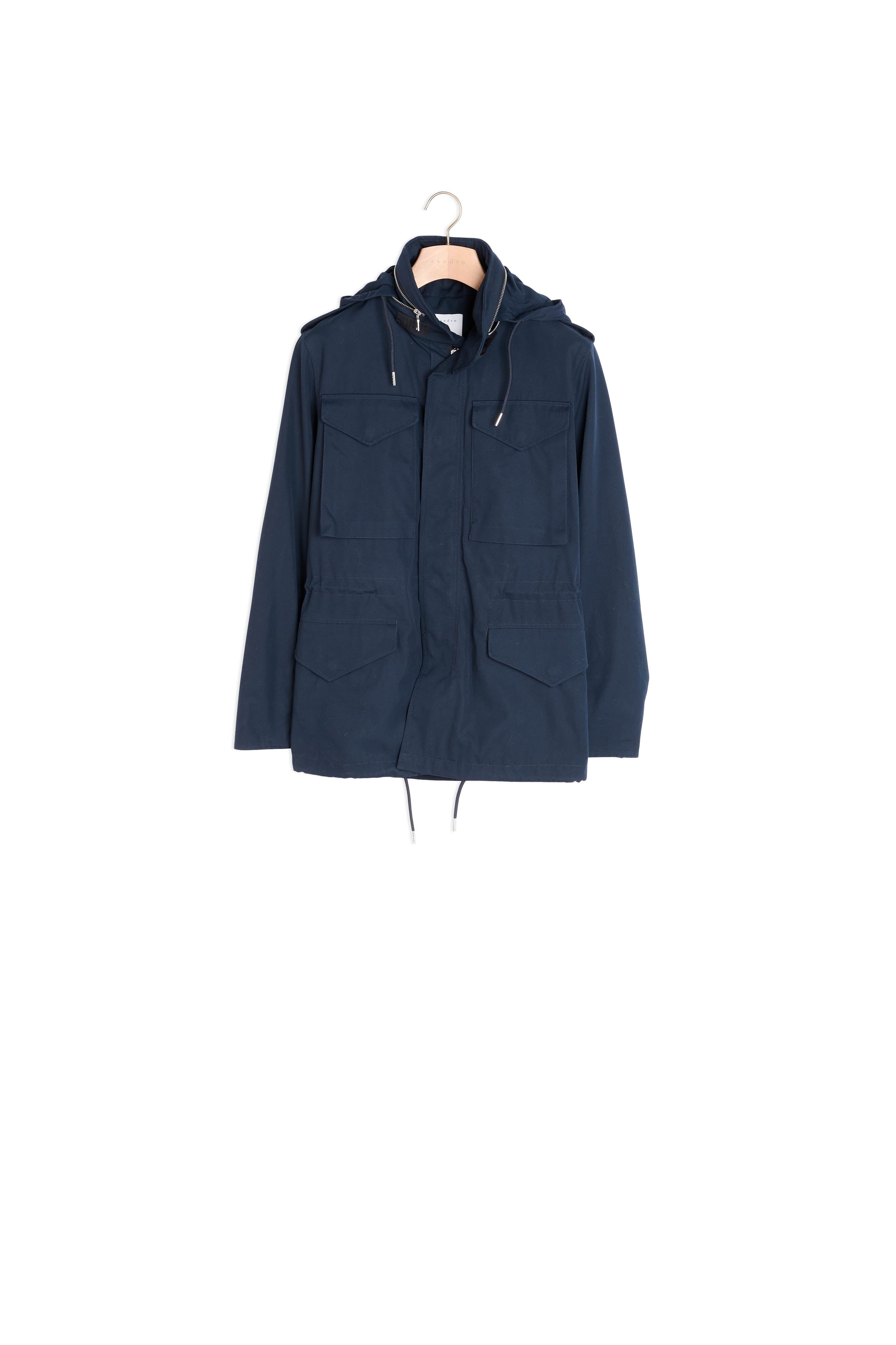 Parka en coton à capuche Sandro seconde main