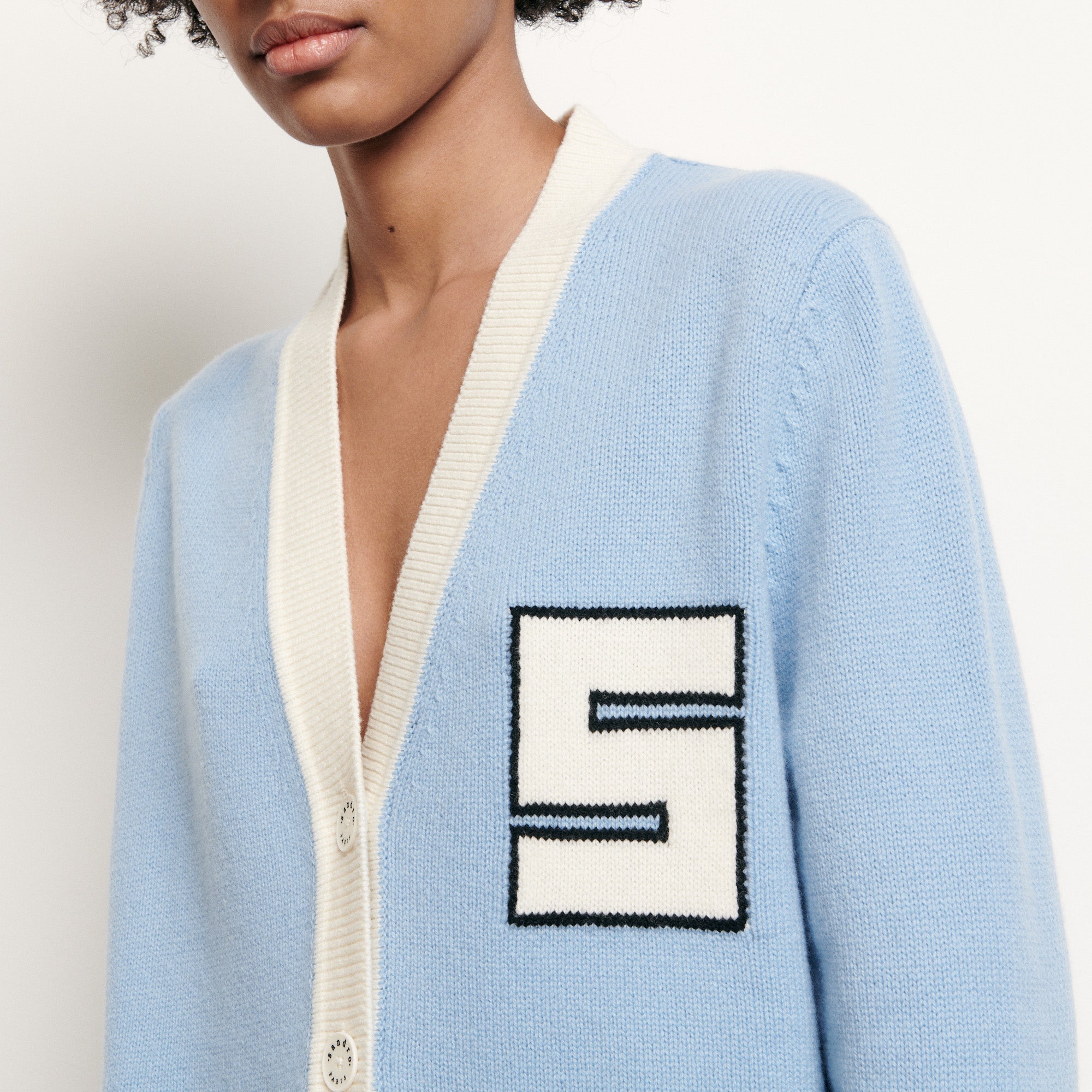 Cardigan en laine esprit collège Sandro seconde main