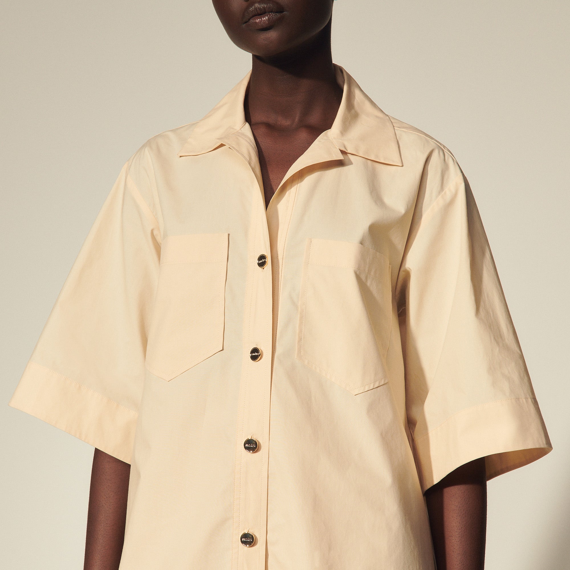 Chemise oversize en coton biologique Sandro seconde main