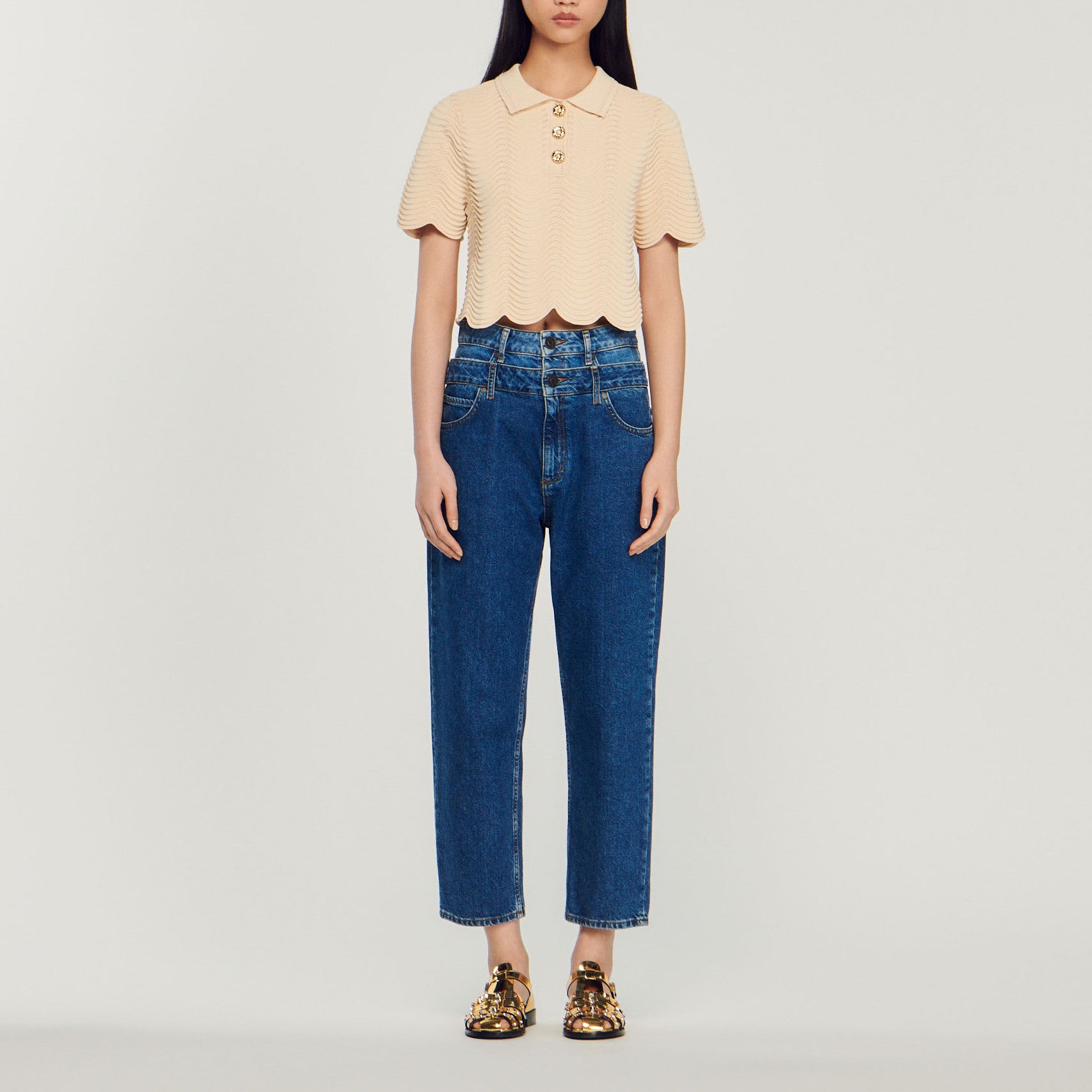 Pull court en Maille Sandro seconde main