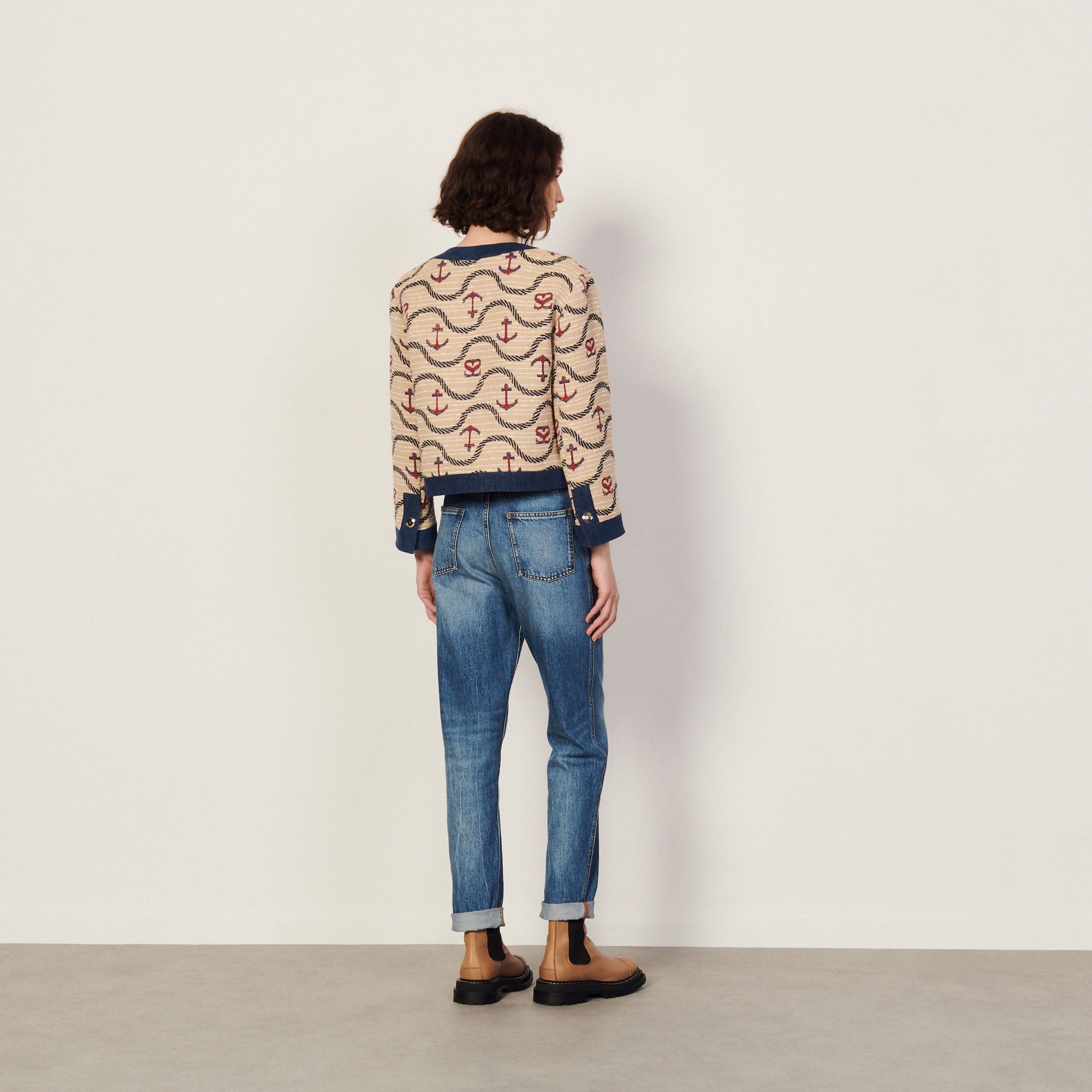 Veste en mix matière Sandro seconde main