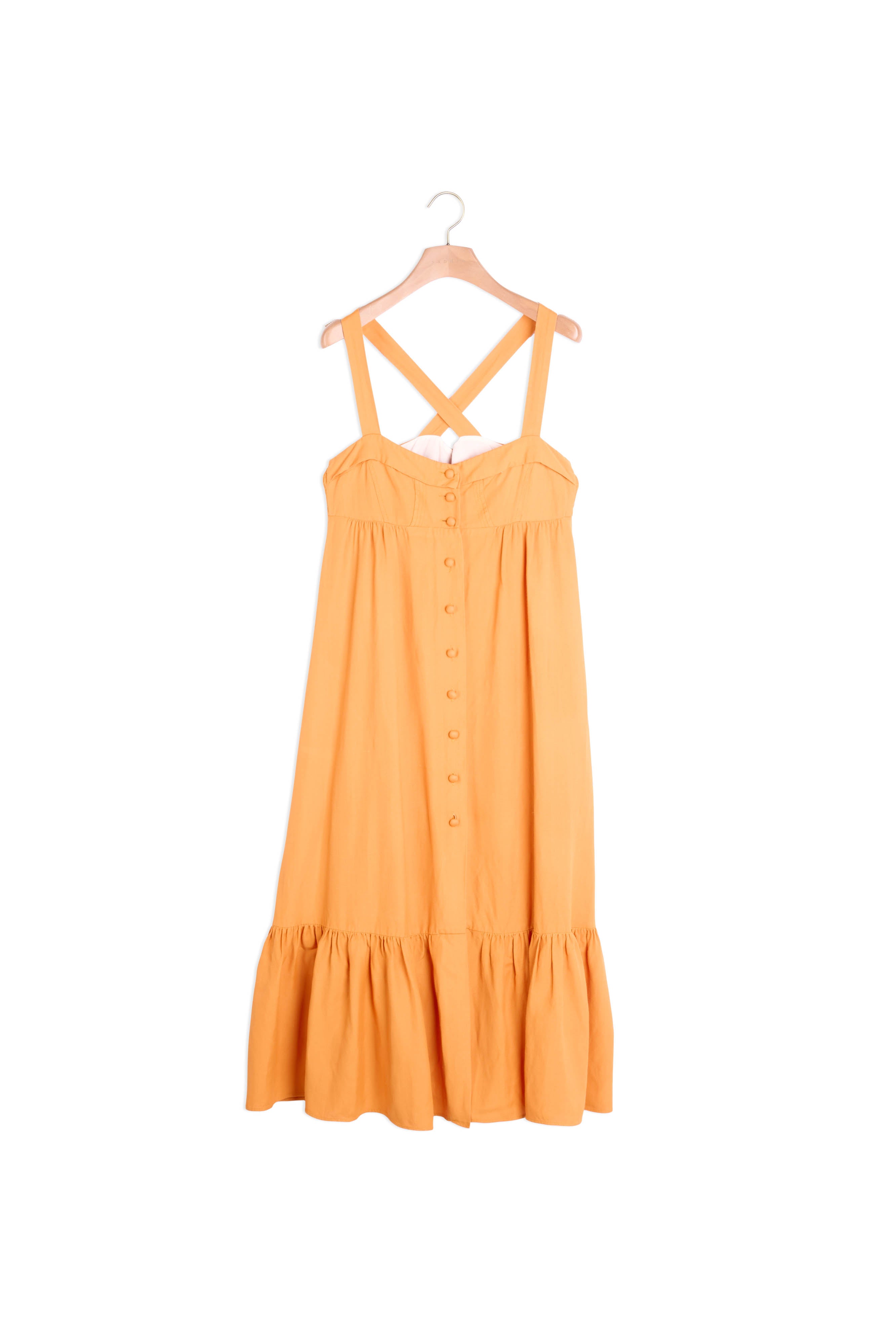 Robe longue boutonnée à bretelles Sandro seconde main