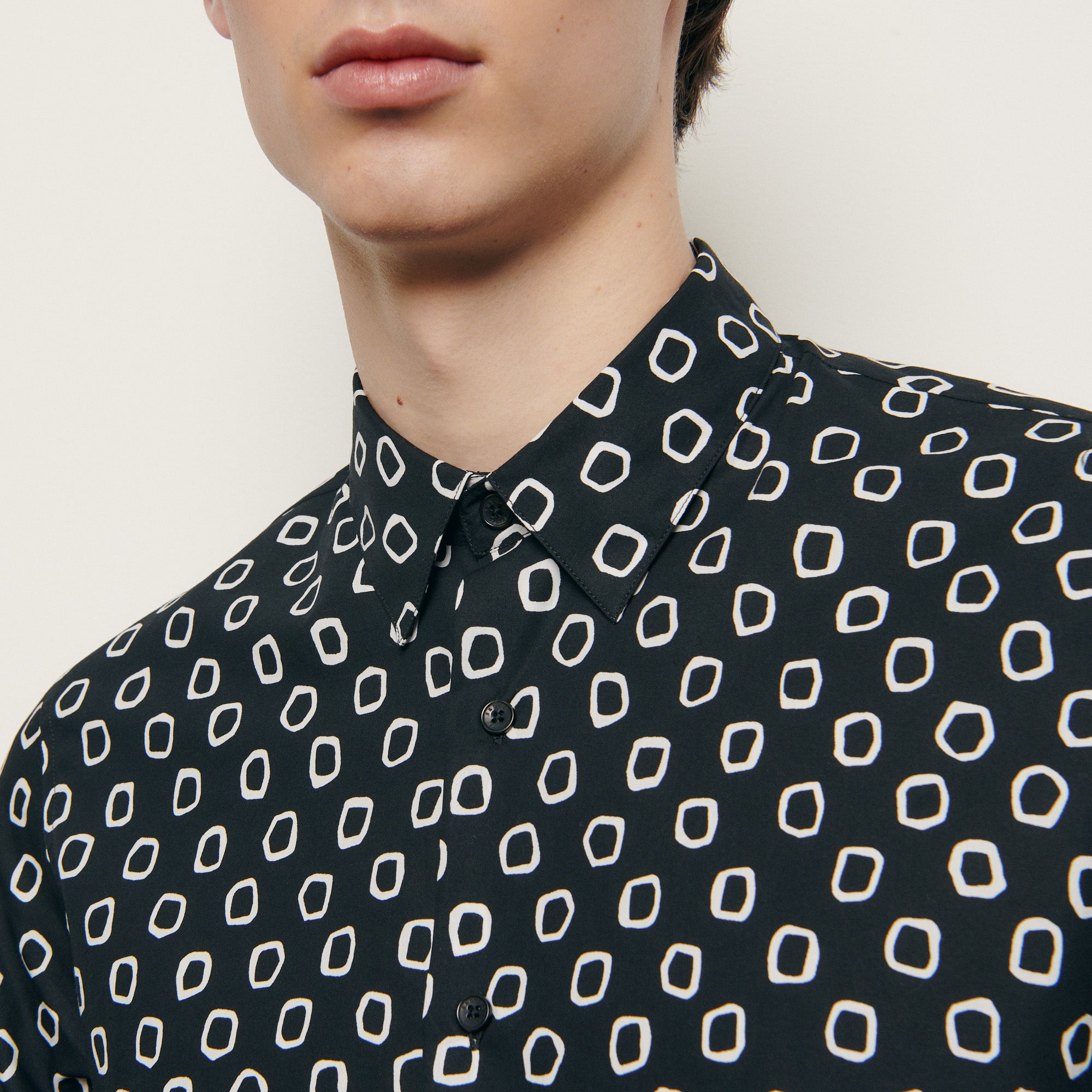 Chemise en coton imprimé Sandro seconde main