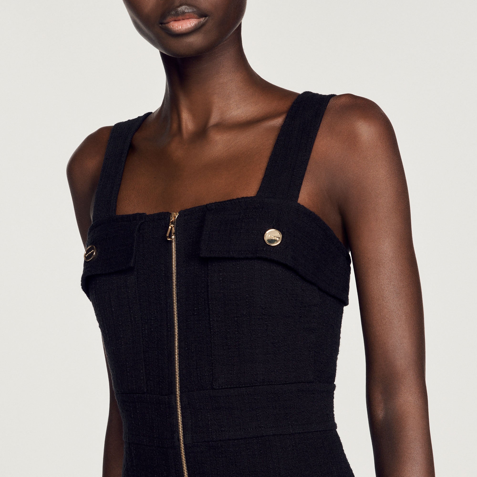 Robe courte en tweed Sandro seconde main