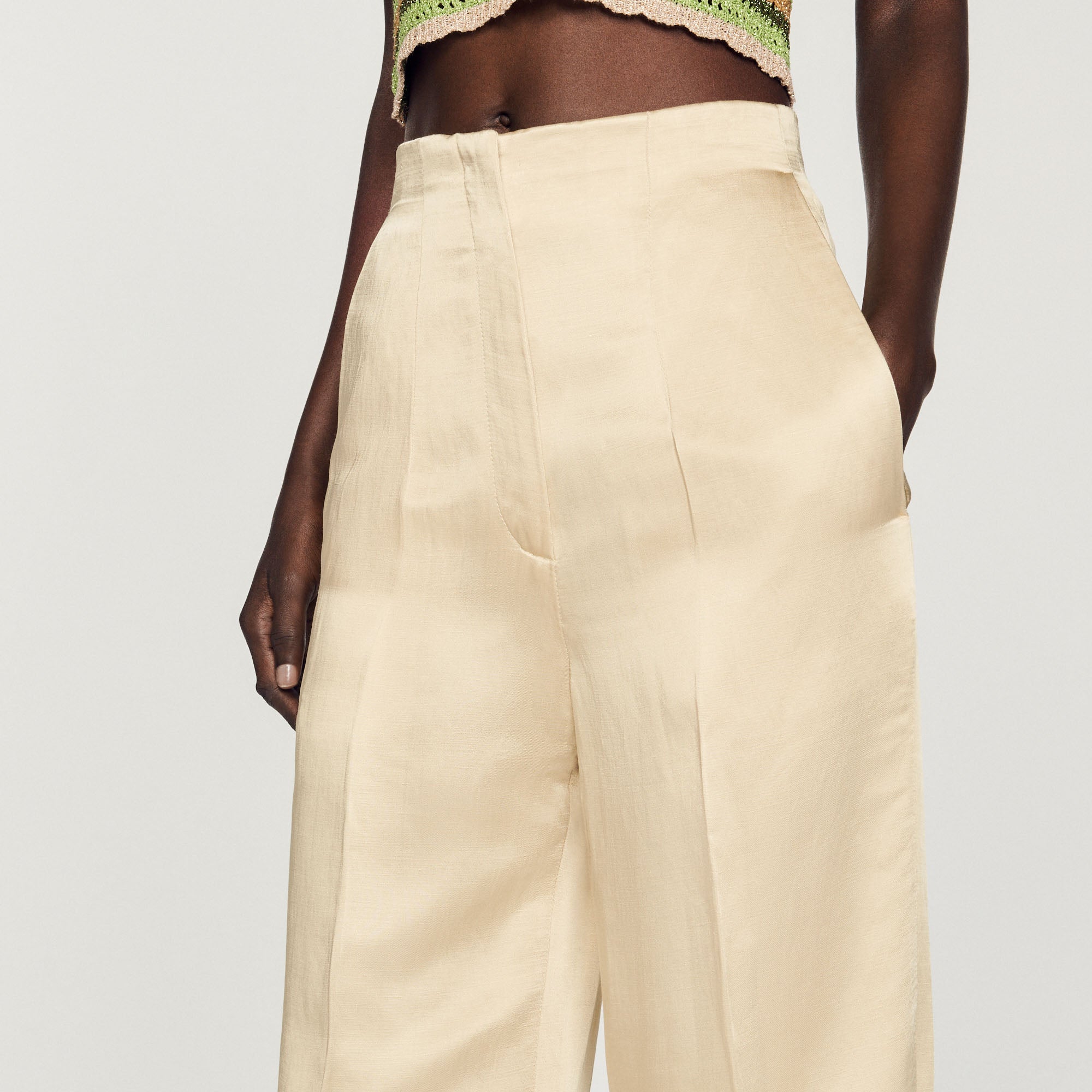 Pantalon taille haute Sandro seconde main