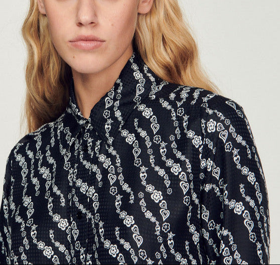 Chemise fluide imprimée Sandro seconde main