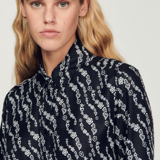 Chemise fluide imprimée Sandro seconde main