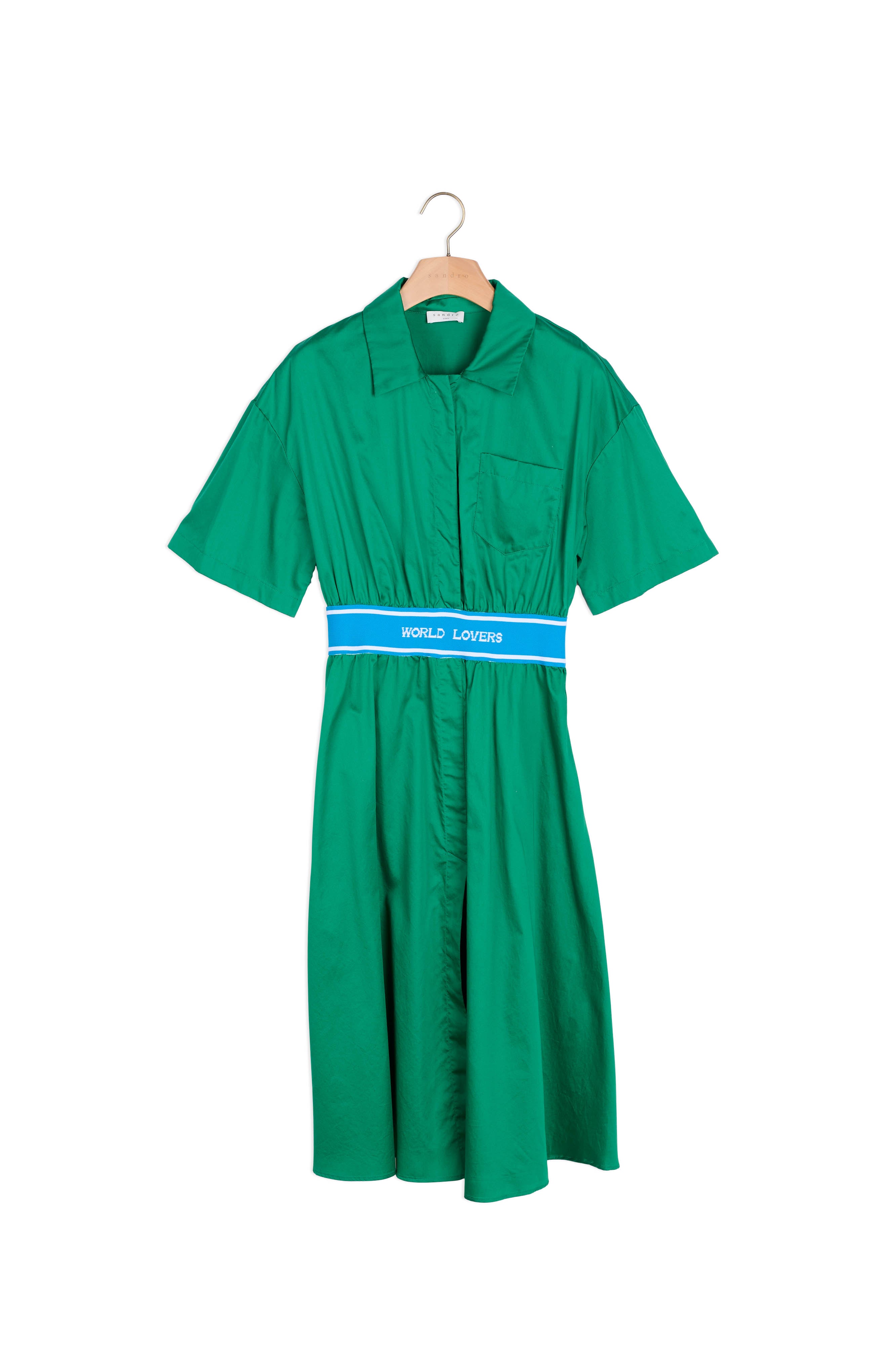 Robe en satin de coton Sandro seconde main