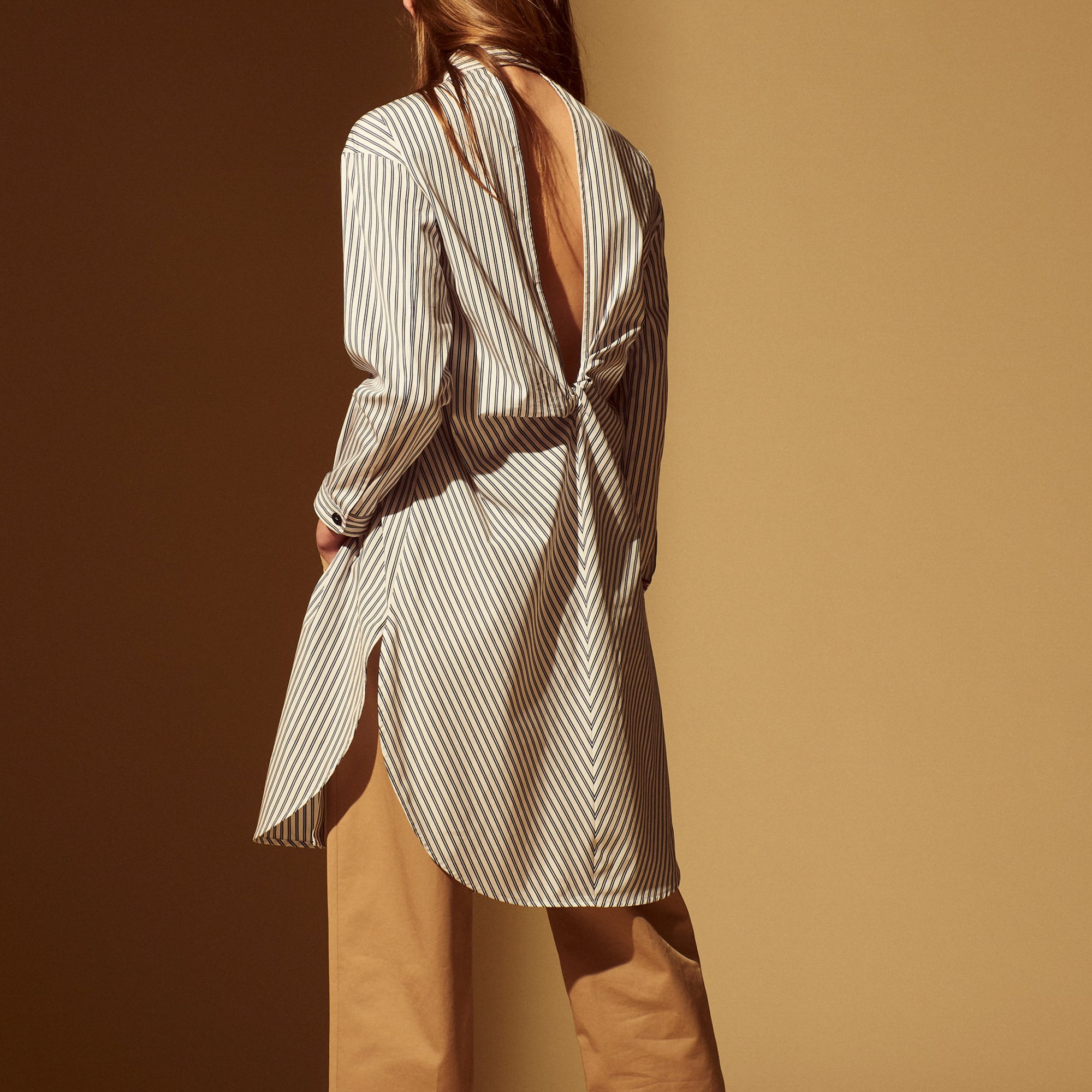 Chemise longue coton imprimé dos ouvert Sandro seconde main