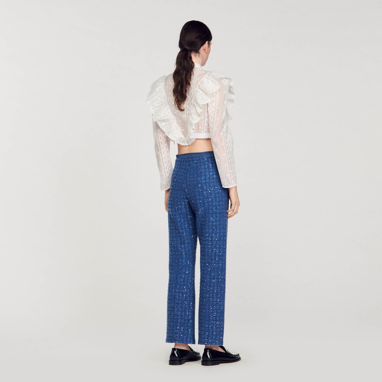 Pantalon en Maille fantaisie Sandro seconde main