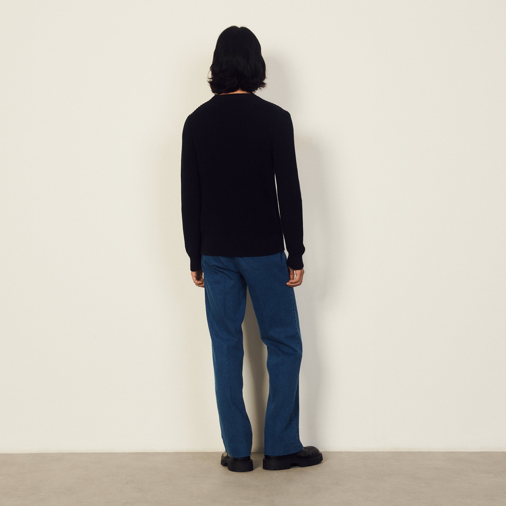 Pull en coton et soie Sandro seconde main