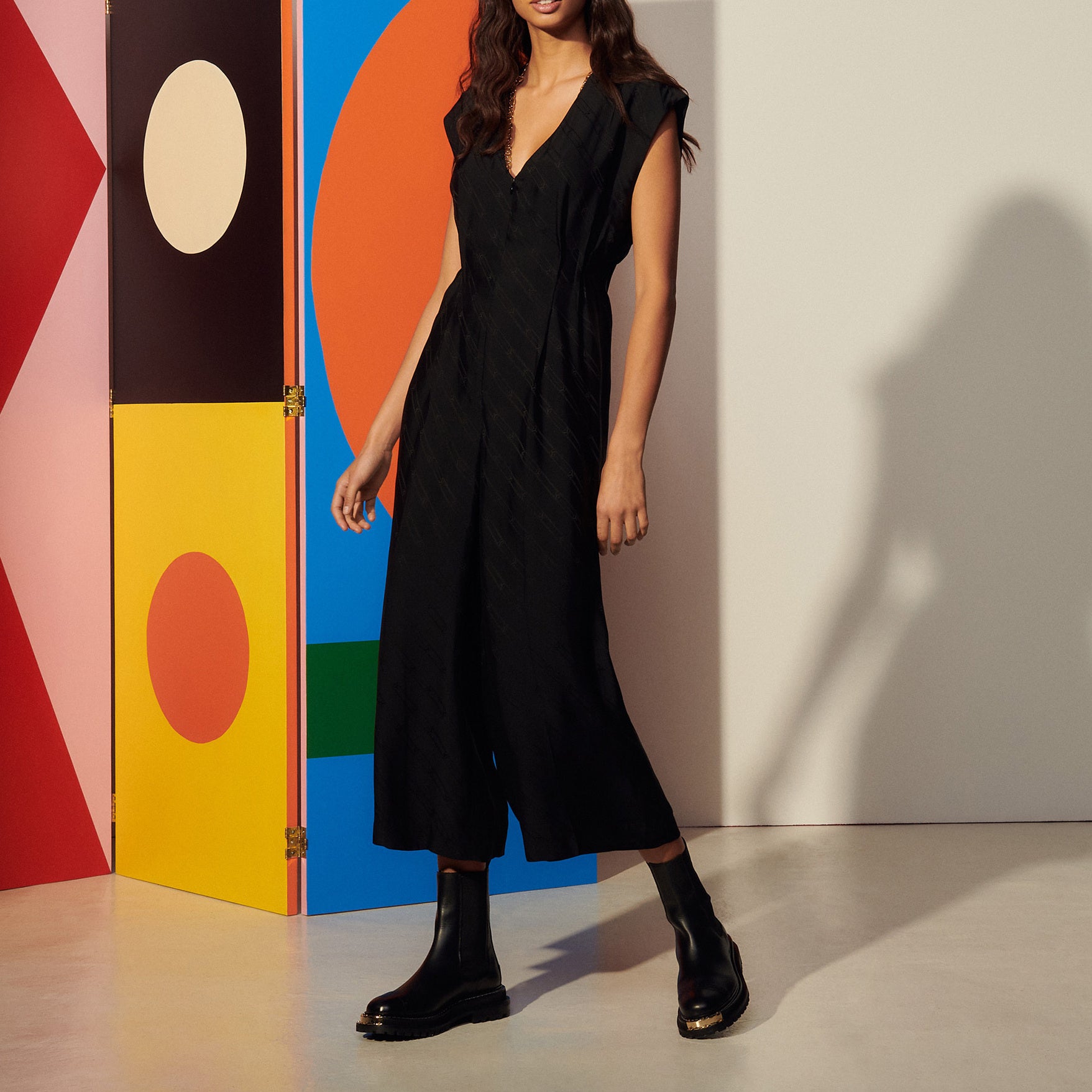 Combinaison Pantalon en tissu jacquard Sandro seconde main