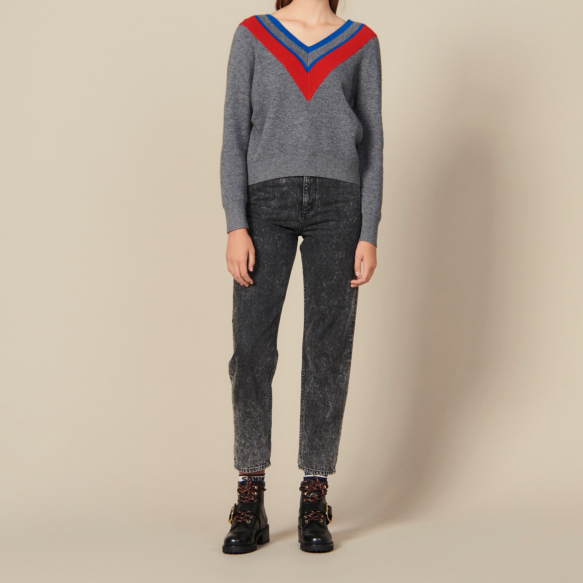 Pull décolleté avec galon Sandro seconde main