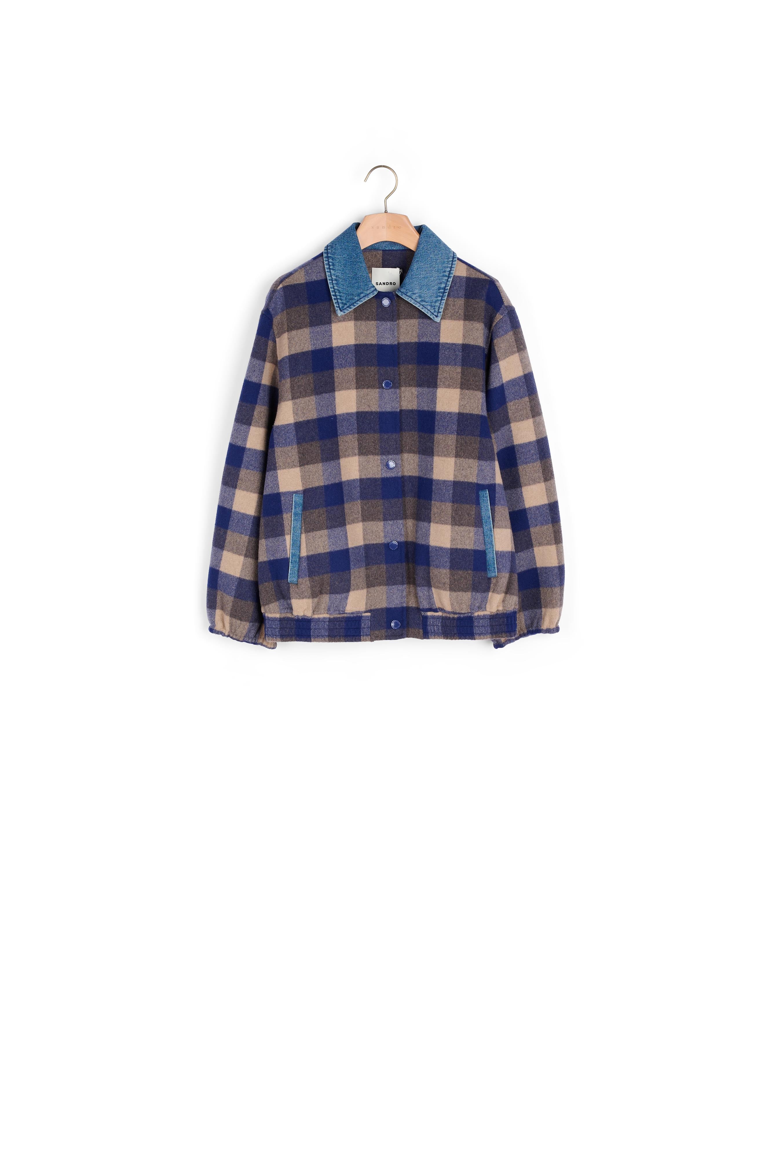 Manteau à carreaux Sandro seconde main