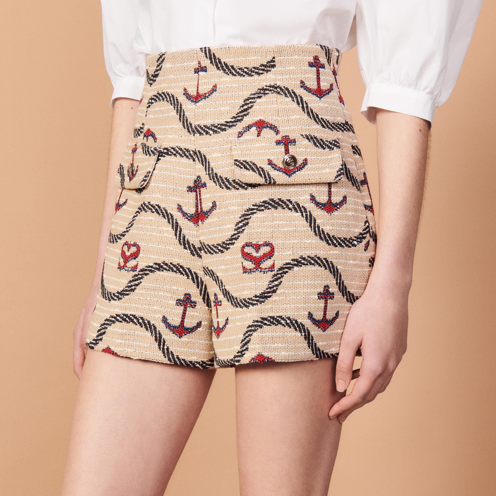 Short en jacquard fantaisie Sandro seconde main